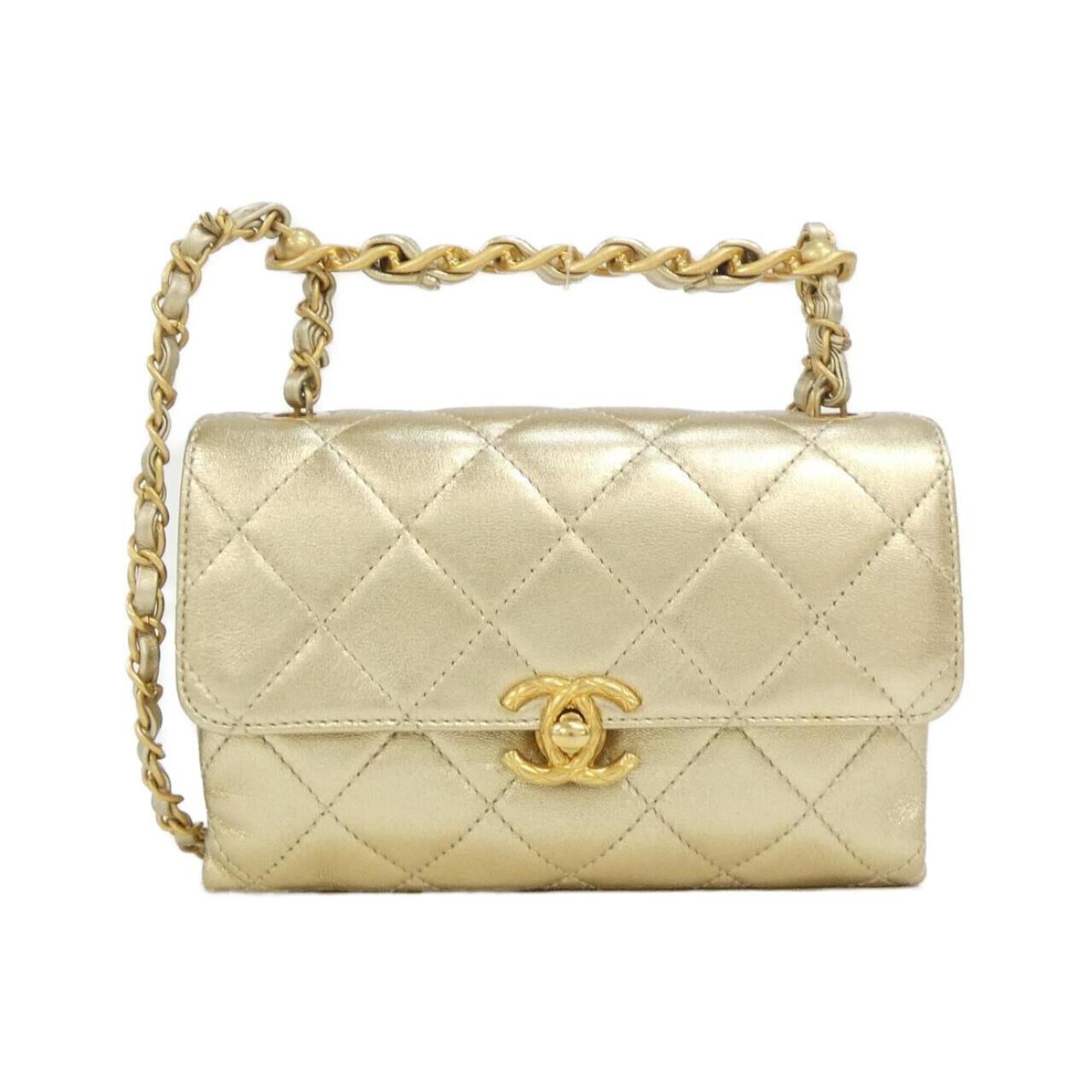 Chanel Gold Handbag (Pre-Owned)