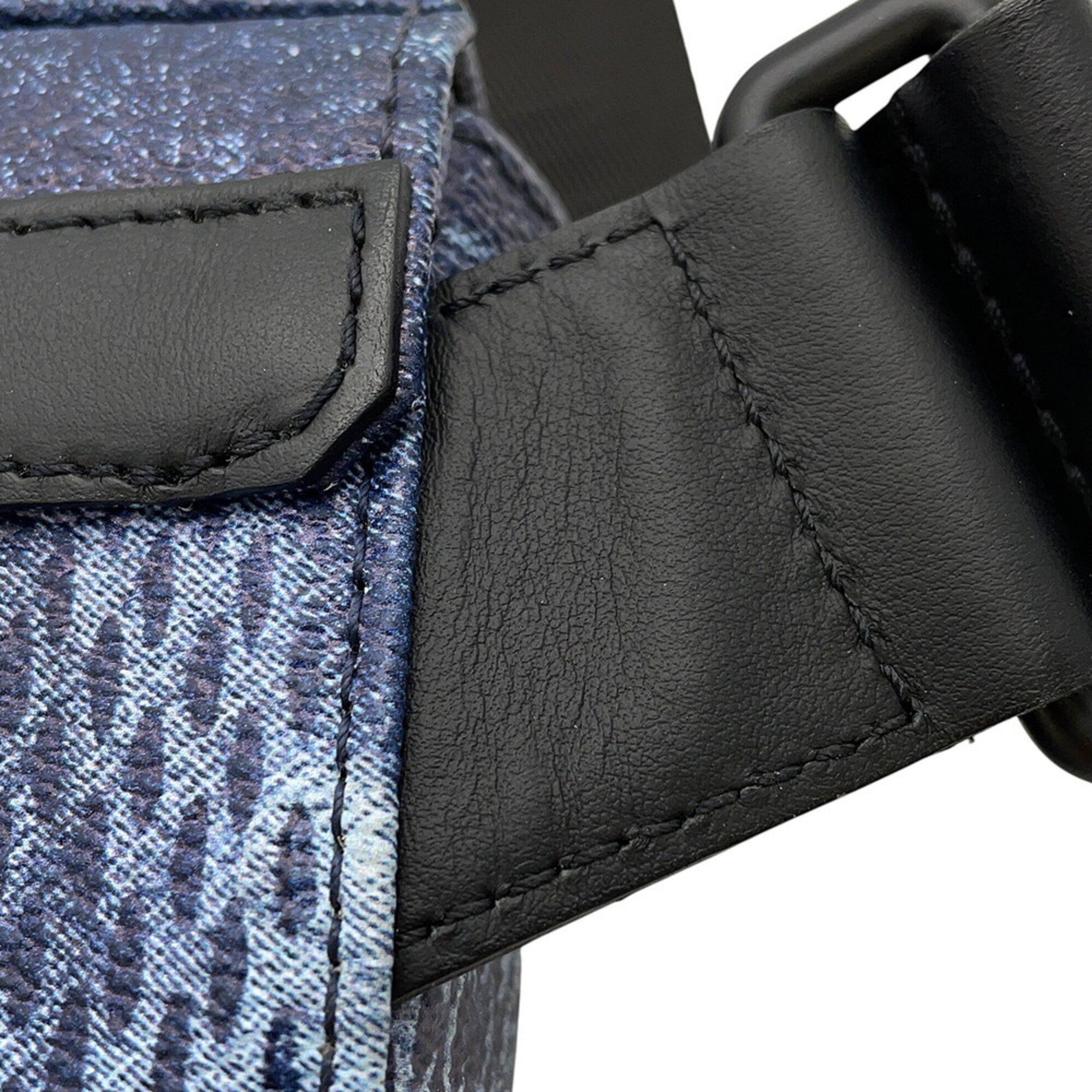 Louis Vuitton Blue Damier Canvas Damier Canvas Leather Shoulder Bag Sling Bag (Pre-Owned)