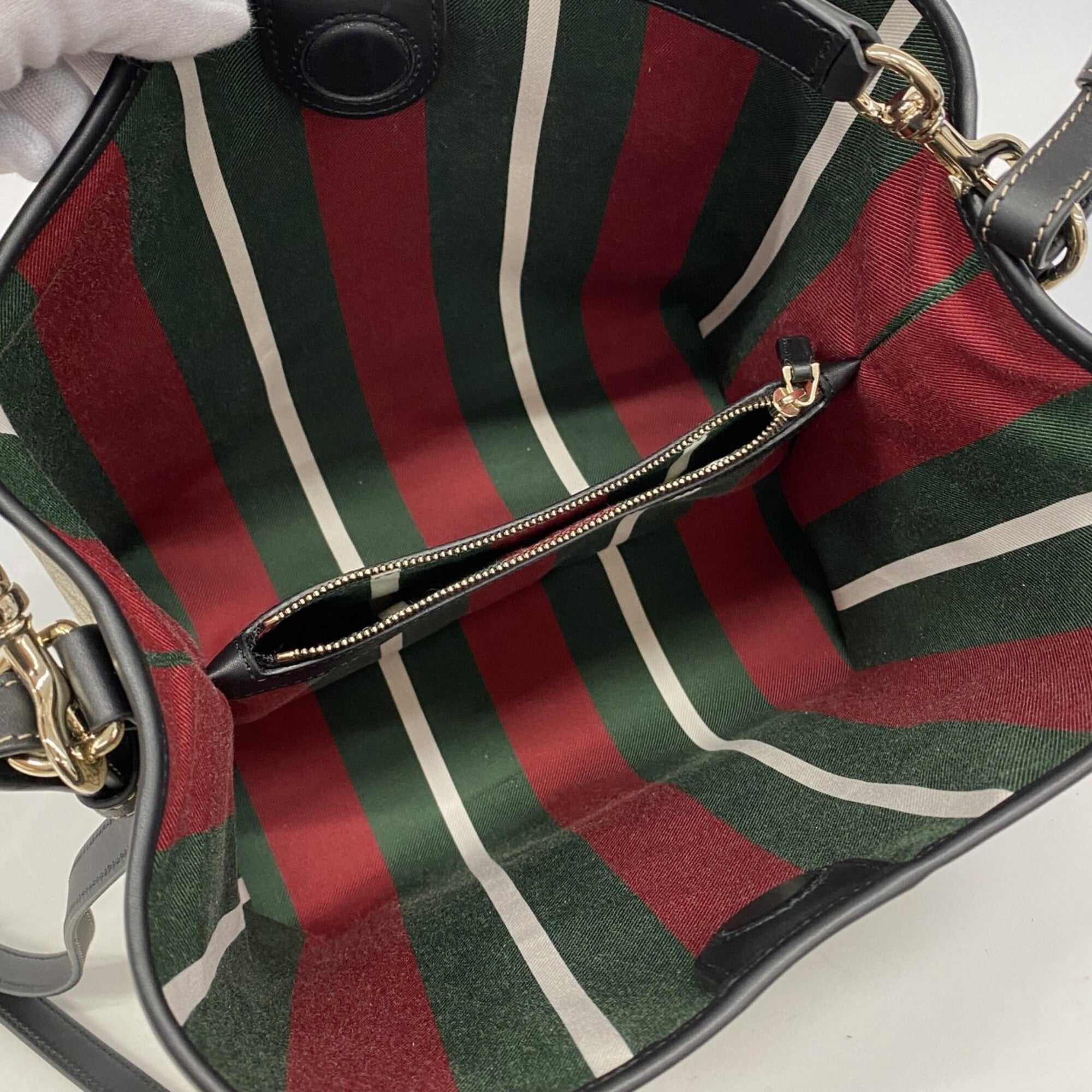 Gucci Black Brown Pvc Handbag (Pre-Owned)