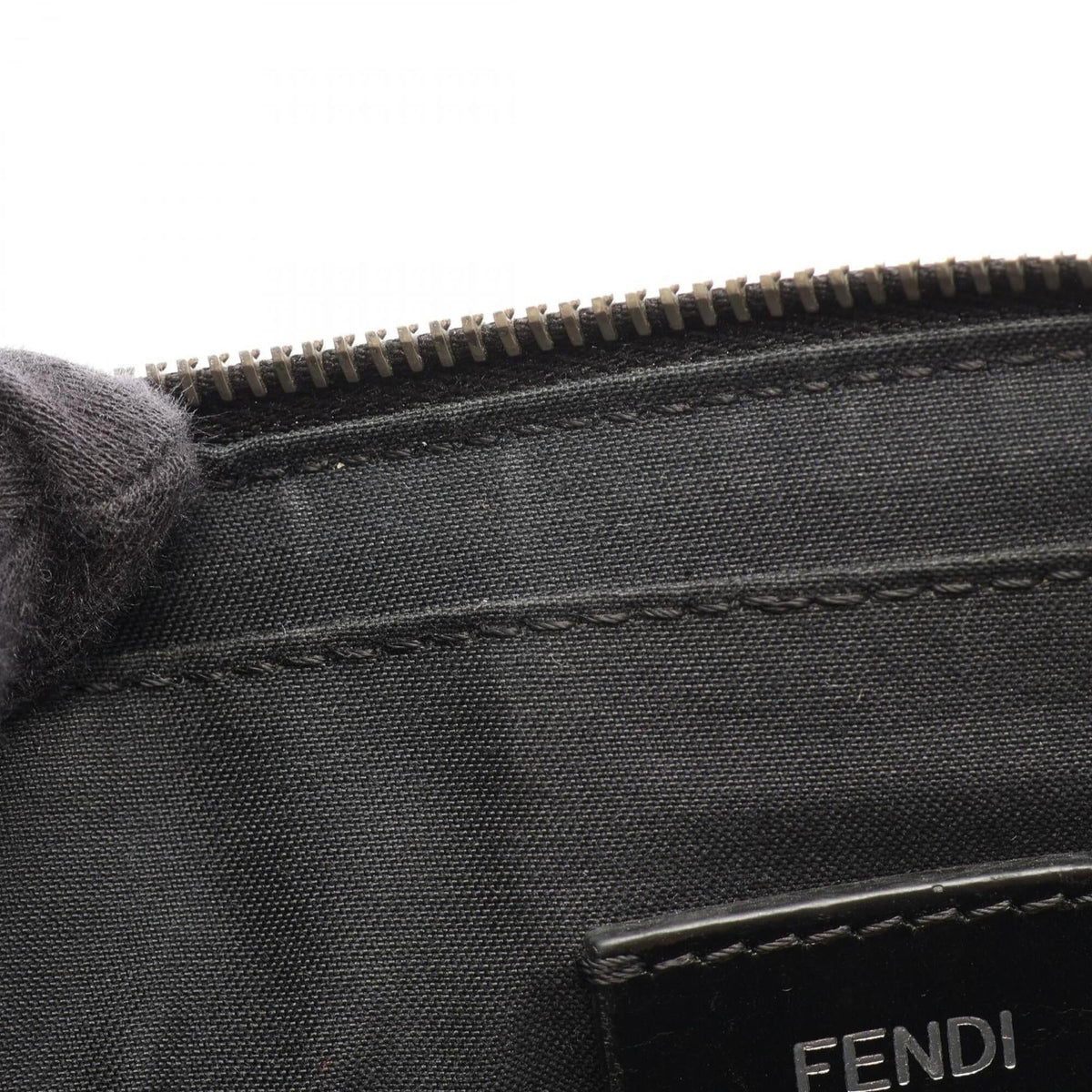 Fendi Black Gray Yellow Coated Canvas Leather Handbag Shoulder Bag (Pre-Owned)