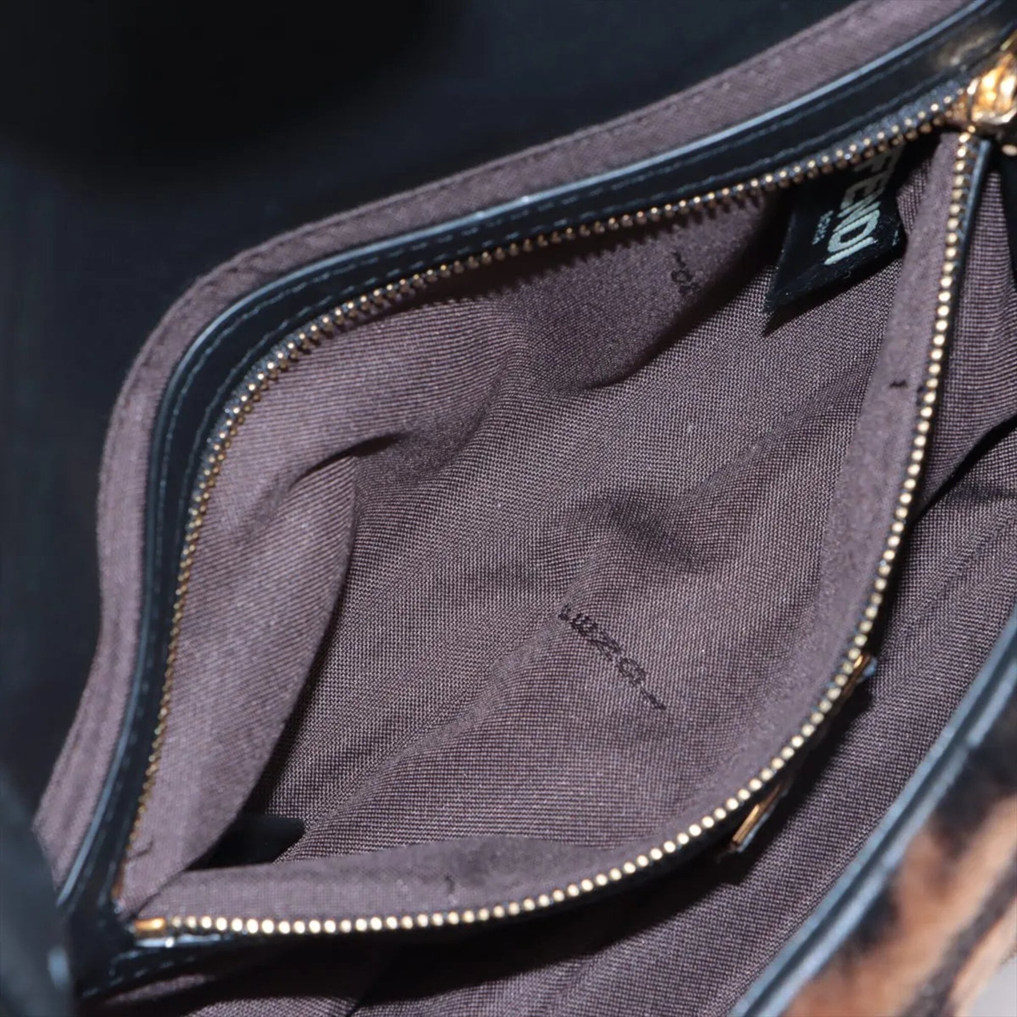 Fendi Brown Leather Shoulder Bag (Pre-Owned)
