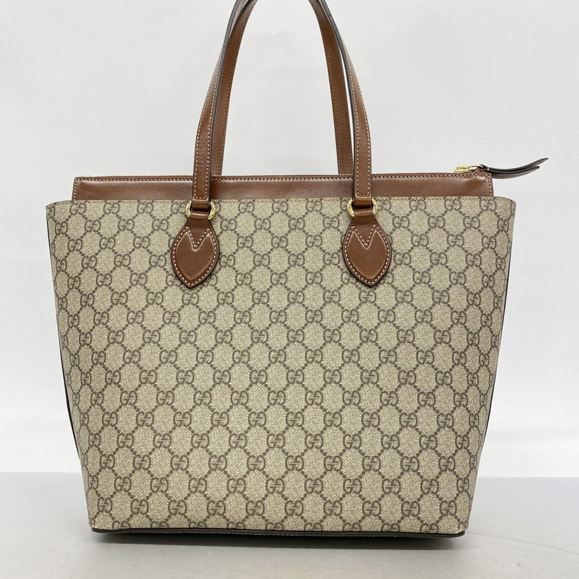 Gucci Brown Pvc Tote Bag (Pre-Owned)