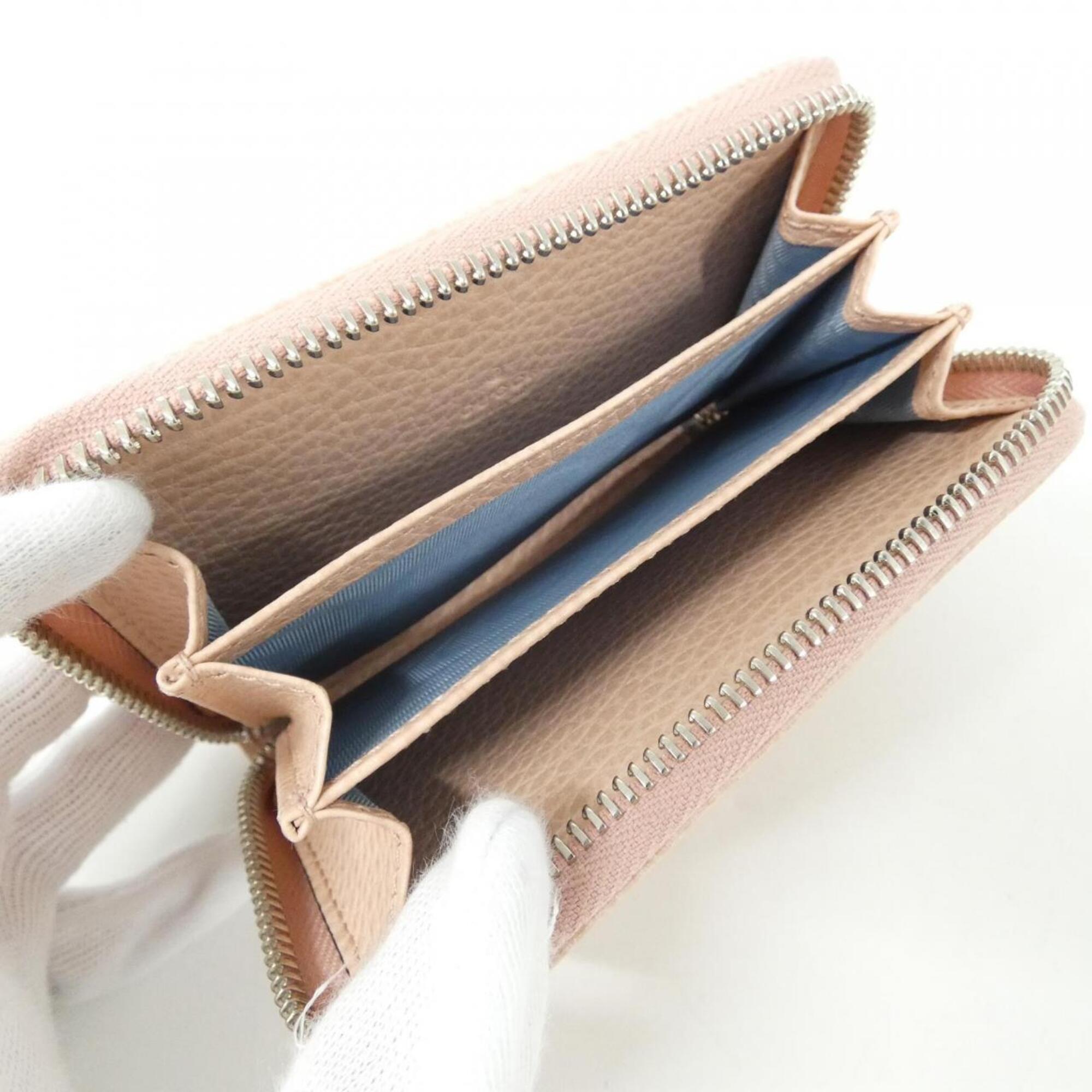 Gucci Light Pink Leather Coin Purse/Coin Case (Pre-Owned)