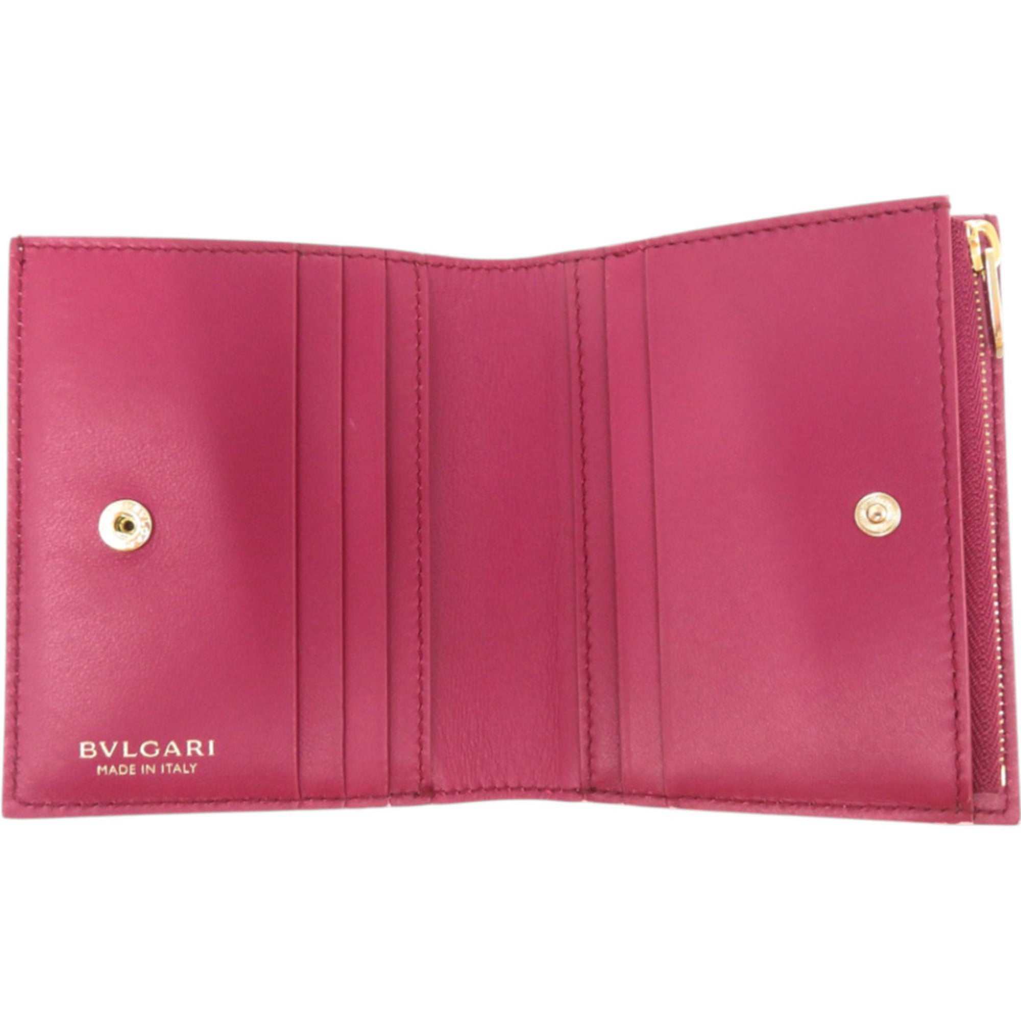 Bvlgari Pink Leather Wallet (Bi-Fold) (Pre-Owned)