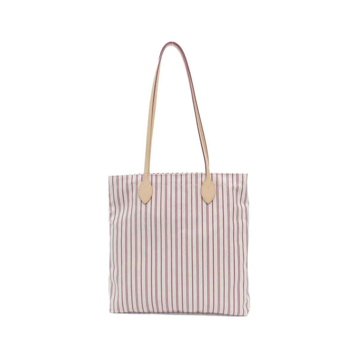 Louis Vuitton Beige Red Color Canvas Handbag (Pre-Owned)