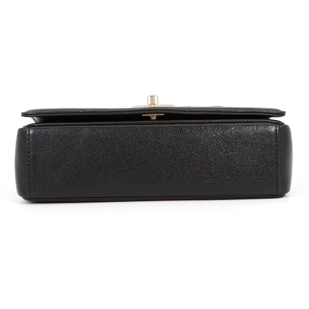 Chanel Black Leather Handbag Shoulder Bag (Pre-Owned)