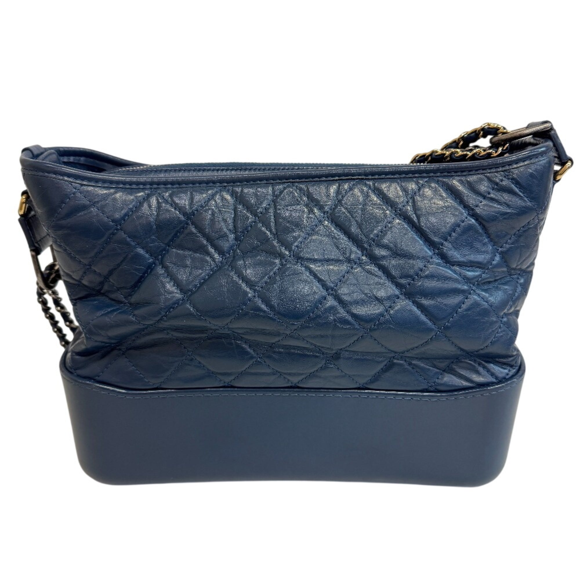 Chanel Blue Leather Shoulder Bag (Pre-Owned)