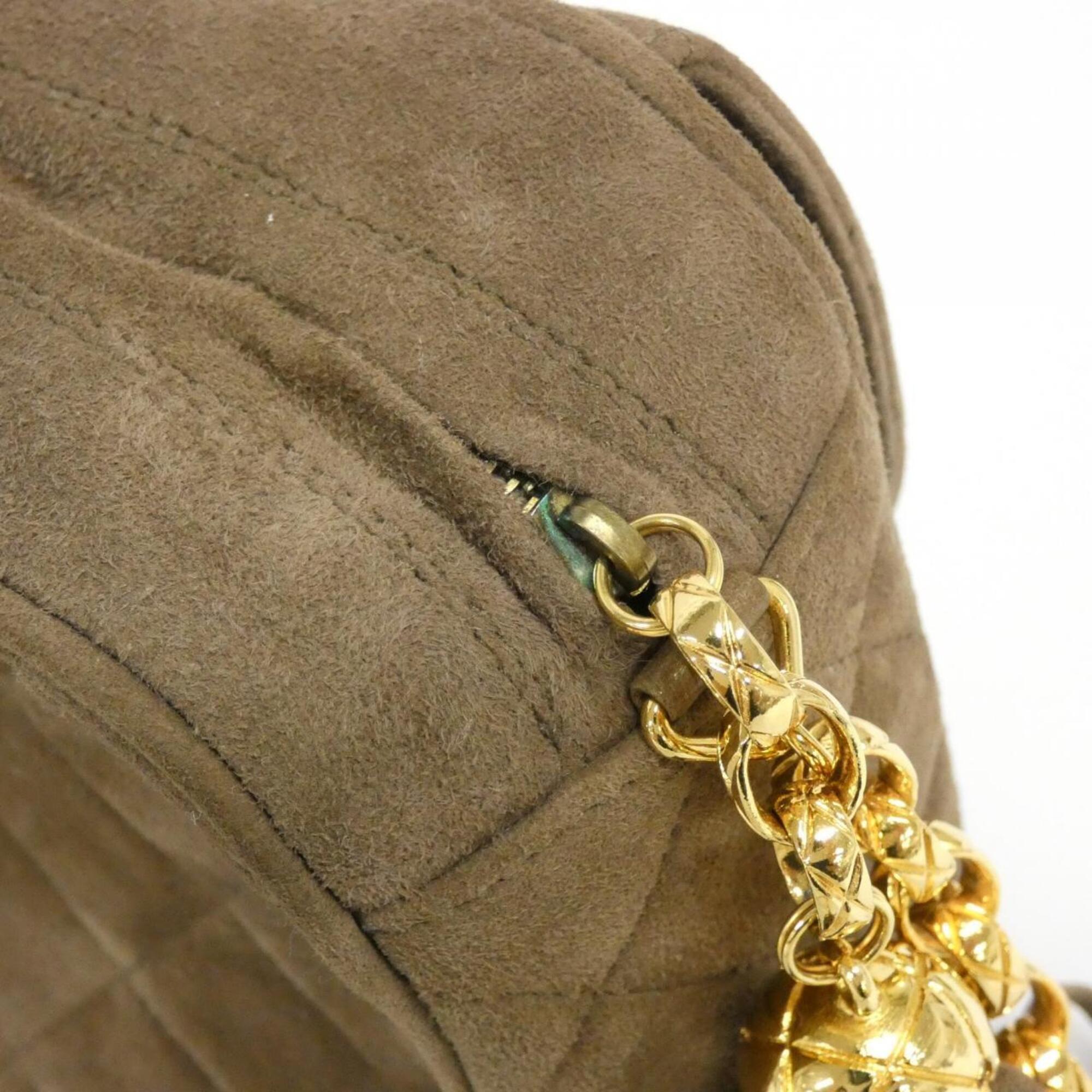 Chanel Light Brown Suede Shoulder Bag (Pre-Owned)
