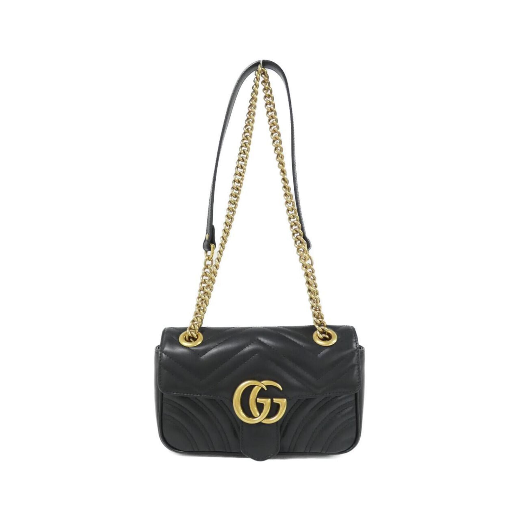 Gucci Black Quilting Leather Shoulder Bag (Pre-Owned)