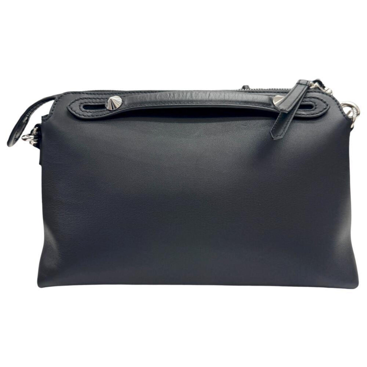 Fendi Black Leather Handbag Shoulder Bag (Pre-Owned)