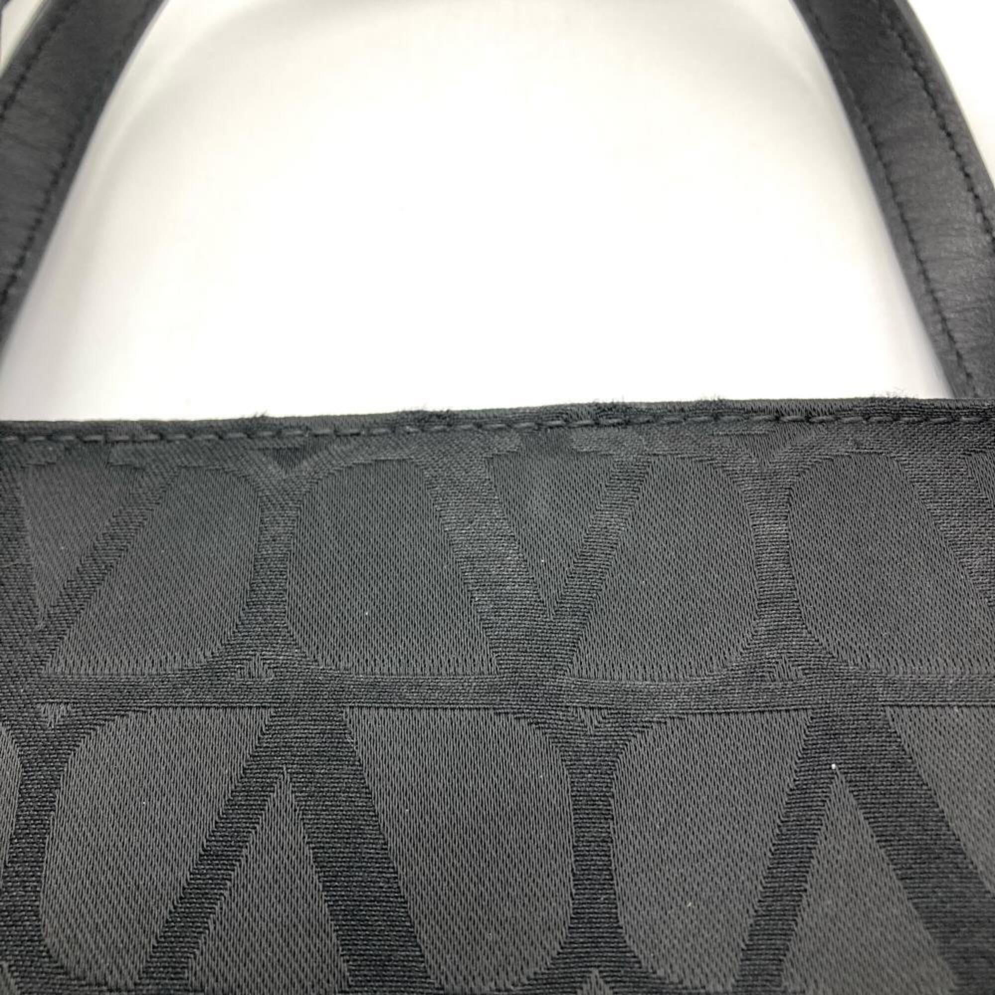 Valentino Black Leather Handbag Shoulder Bag Tote Bag (Pre-Owned)