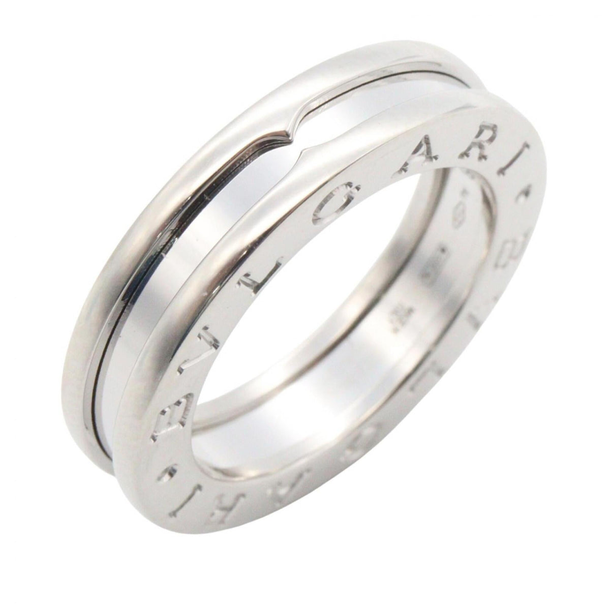 Bvlgari Silver White Gold (18K) Band Ring (Pre-Owned)