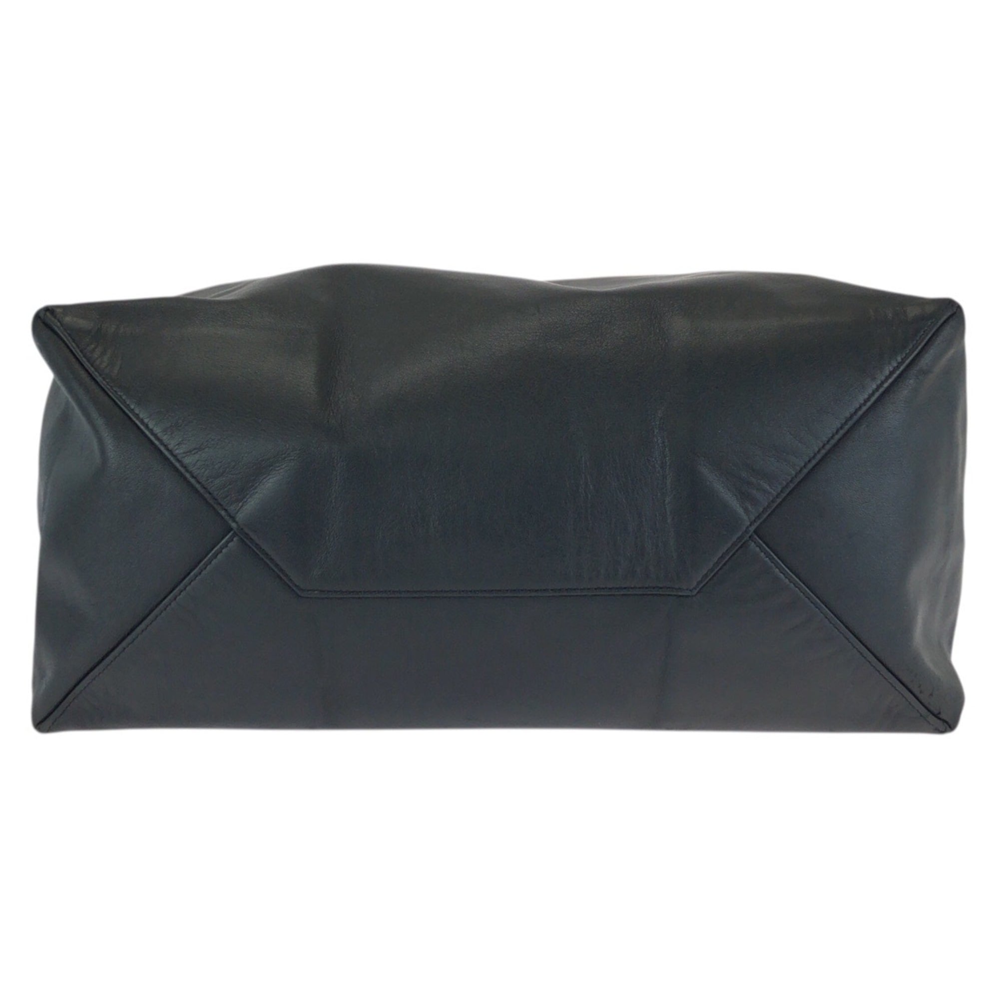 Celine Beige Black Leather Shoulder Bag Tote Bag (Pre-Owned)