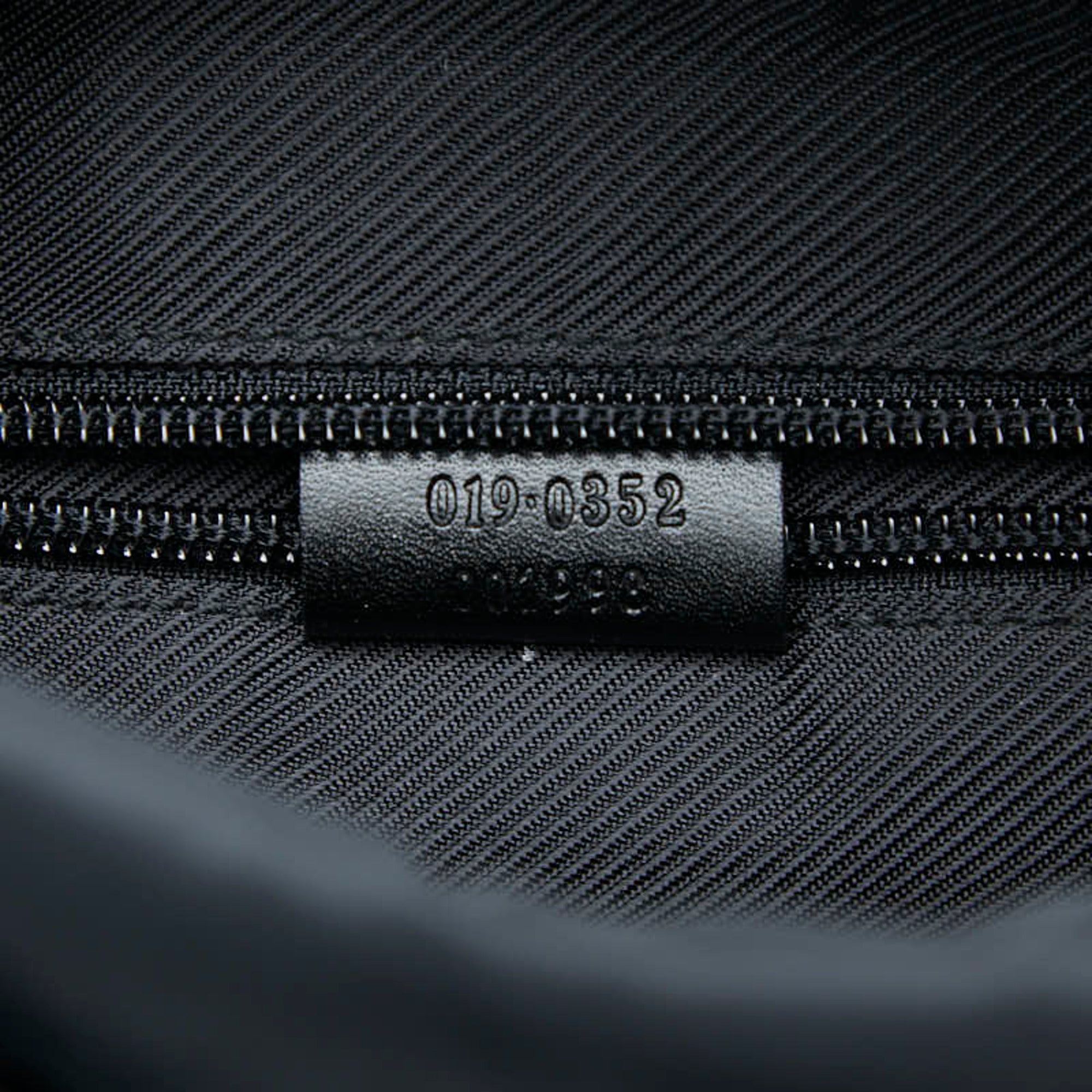Gucci Beige Black Canvas Leather Backpack (Pre-Owned)