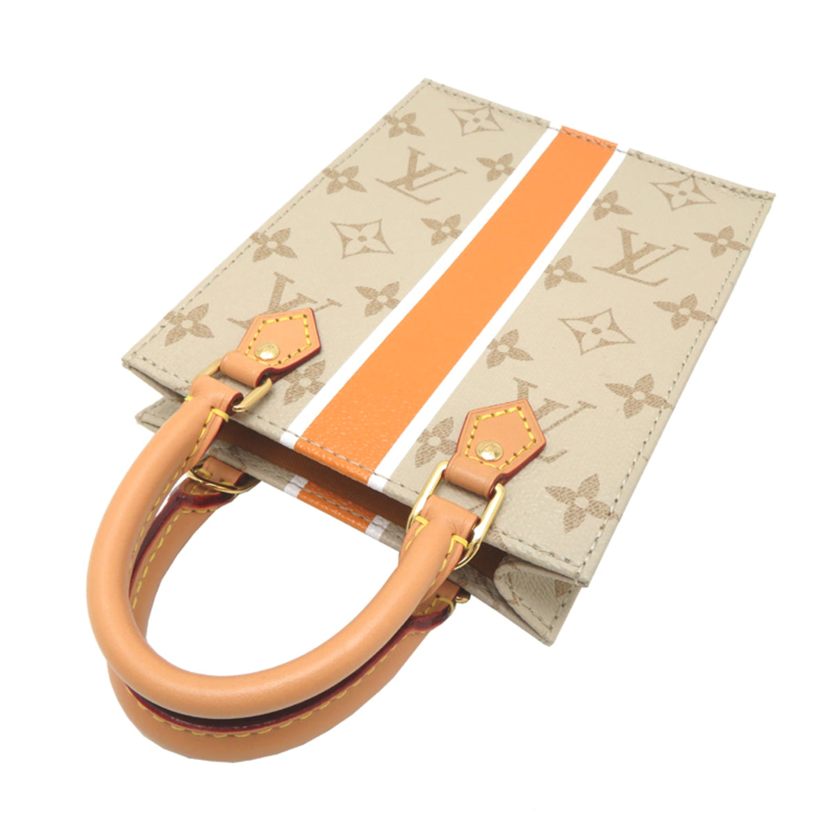 Louis Vuitton Beige Ochre Canvas Handbag (Pre-Owned)