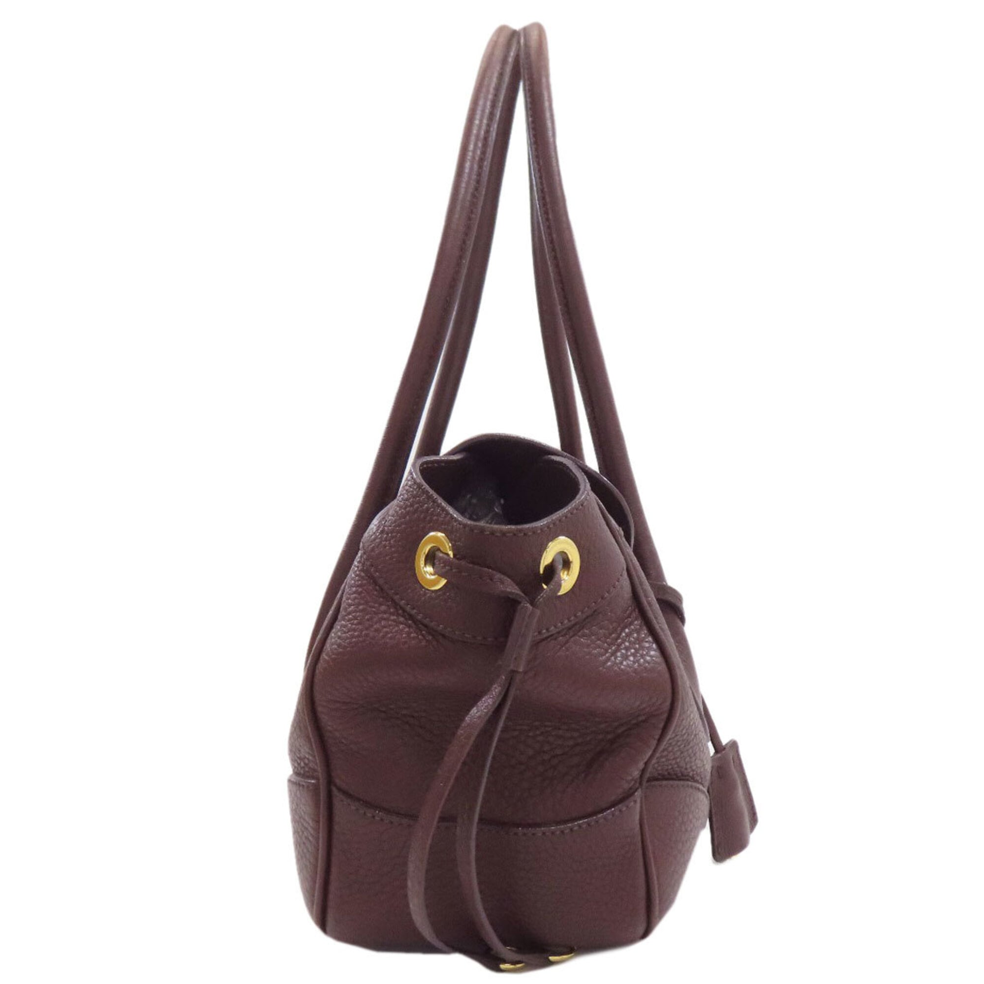Prada Brown Leather Tote Bag (Pre-Owned)
