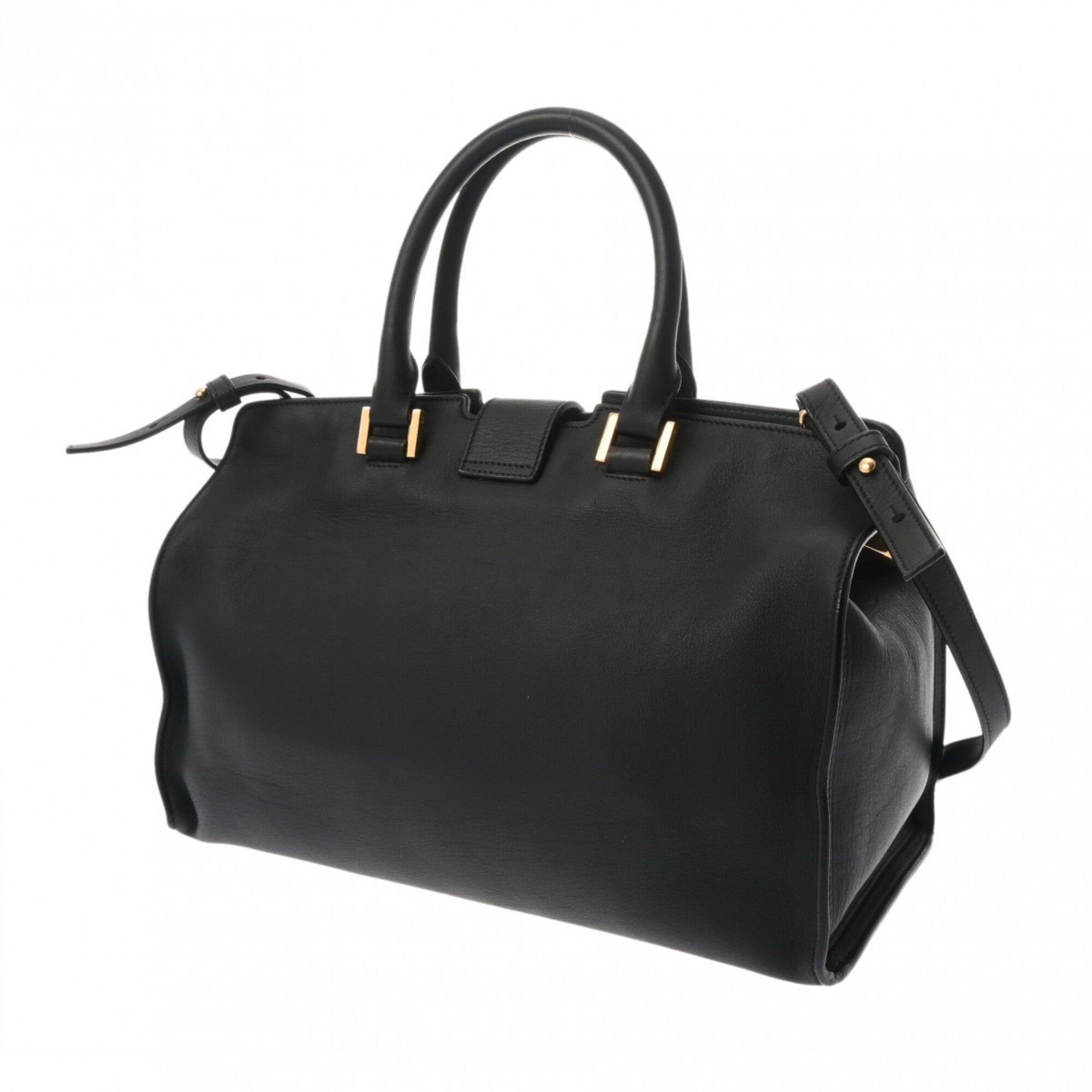Saint Laurent Black Leather Handbag (Pre-Owned)
