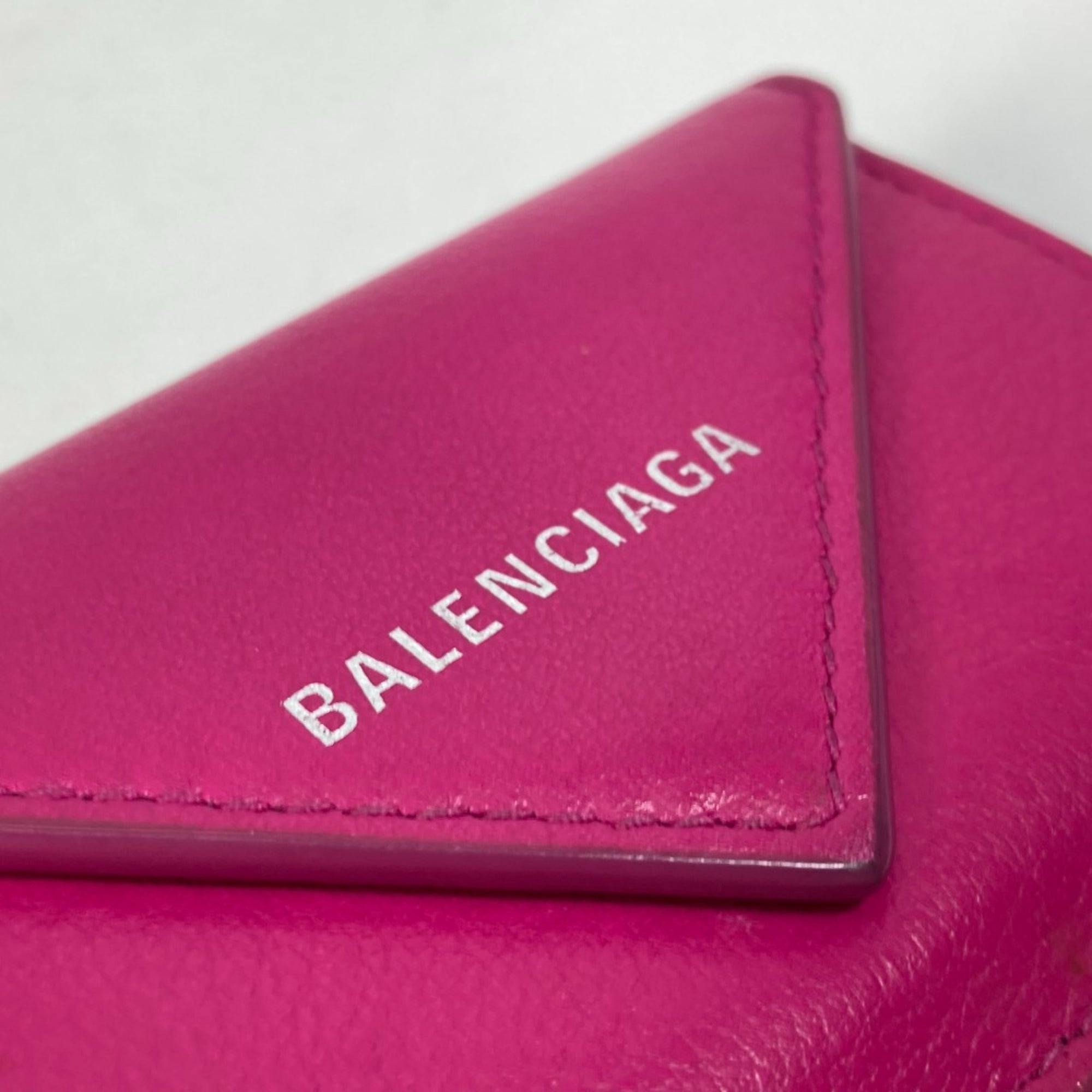 Balenciaga Pink Leather Wallet (Tri-Fold) (Pre-Owned)