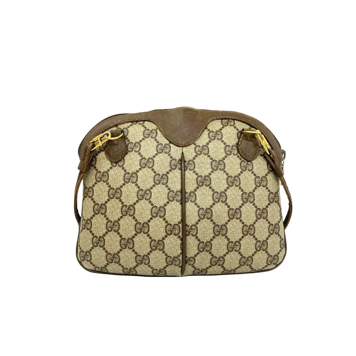 Gucci Brown Green Red Color Leather Pvc Pochette Shoulder Bag (Pre-Owned)