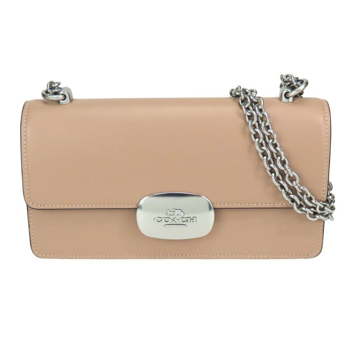 Coach Beige Leather Shoulder Bag (Pre-Owned)