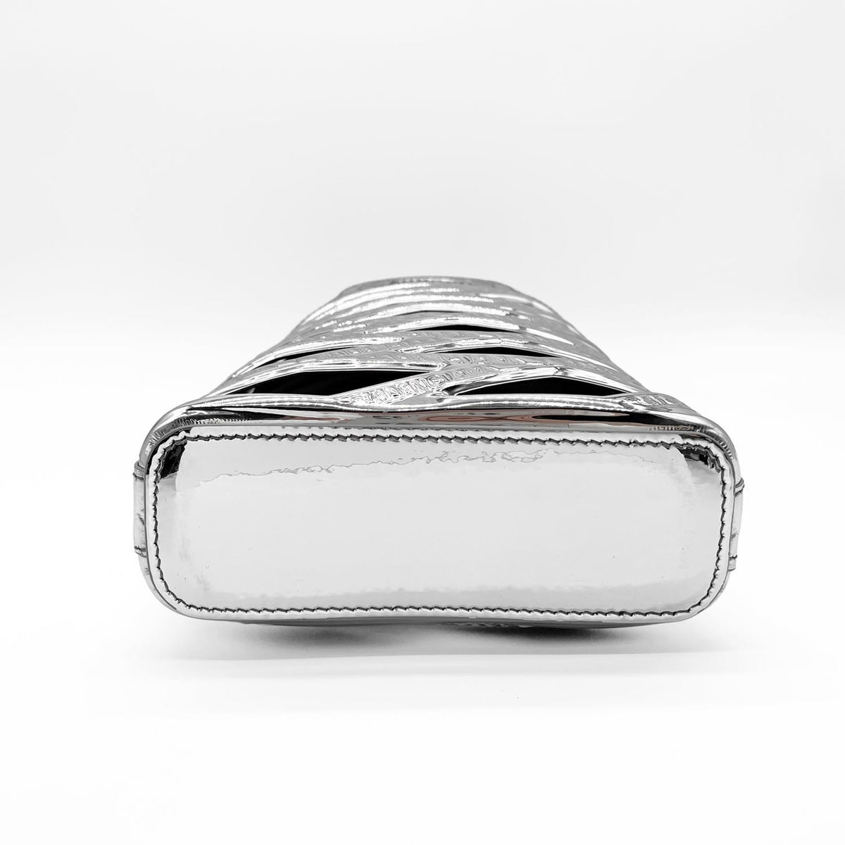 Balenciaga Silver Patent Leather Basket Shoulder Bag (Pre-Owned)