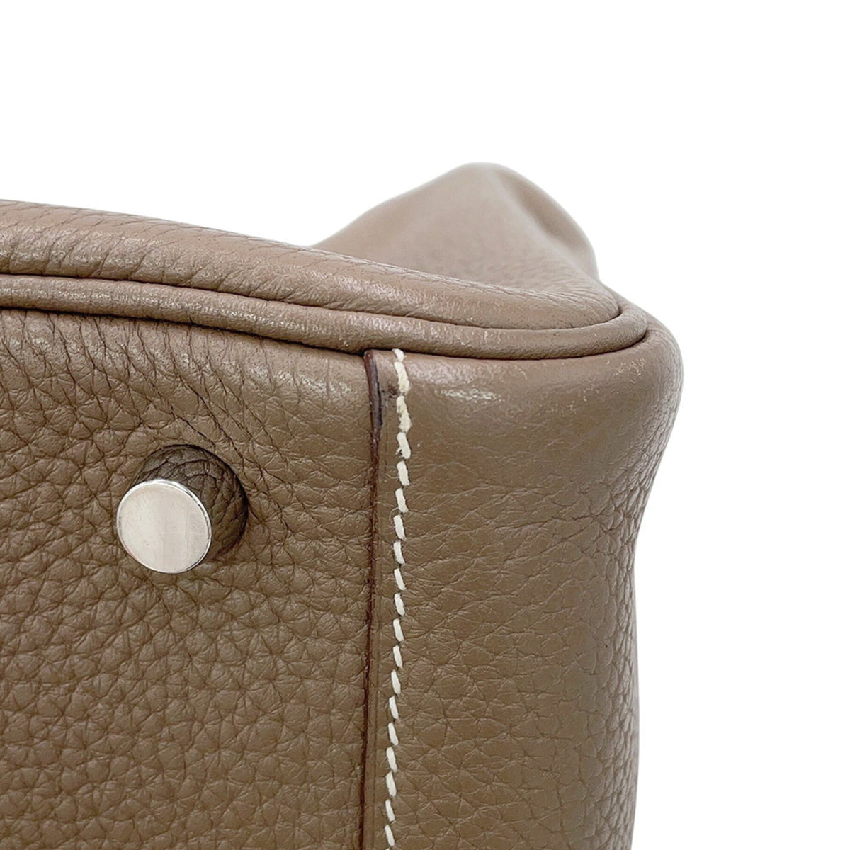 Hermes Lindy Etoupe Gray Taurillon Clemence Leather Handbag Shoulder Bag (Pre-Owned)