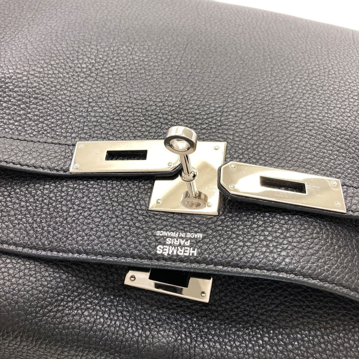 Hermes Kelly Black Togo Leather Handbag (Pre-Owned)