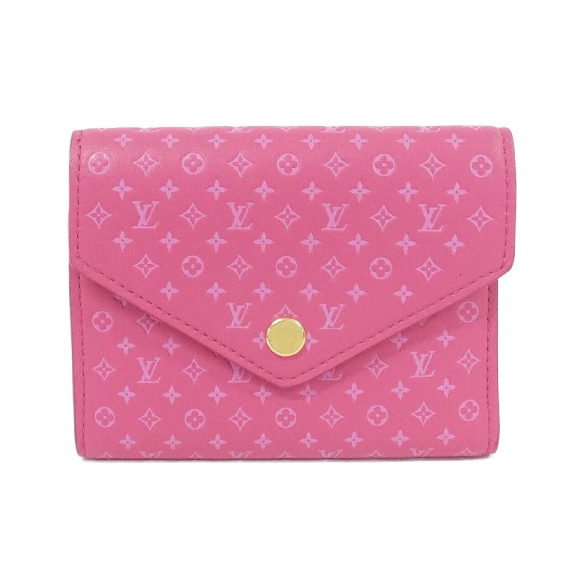 Louis Vuitton Rose Leather Wallet (Tri-Fold) (Pre-Owned)