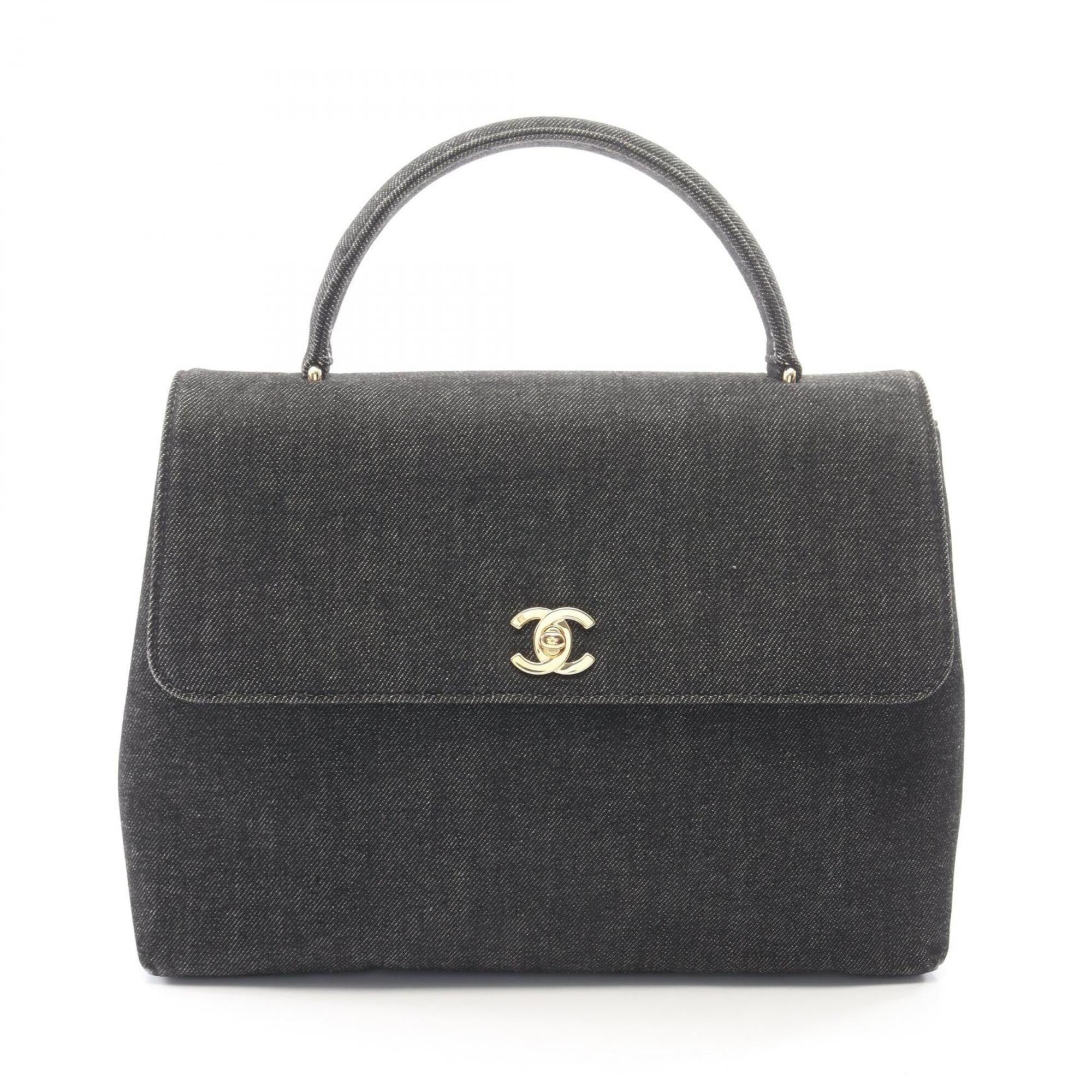 Chanel Black Denim Handbag (Pre-Owned)