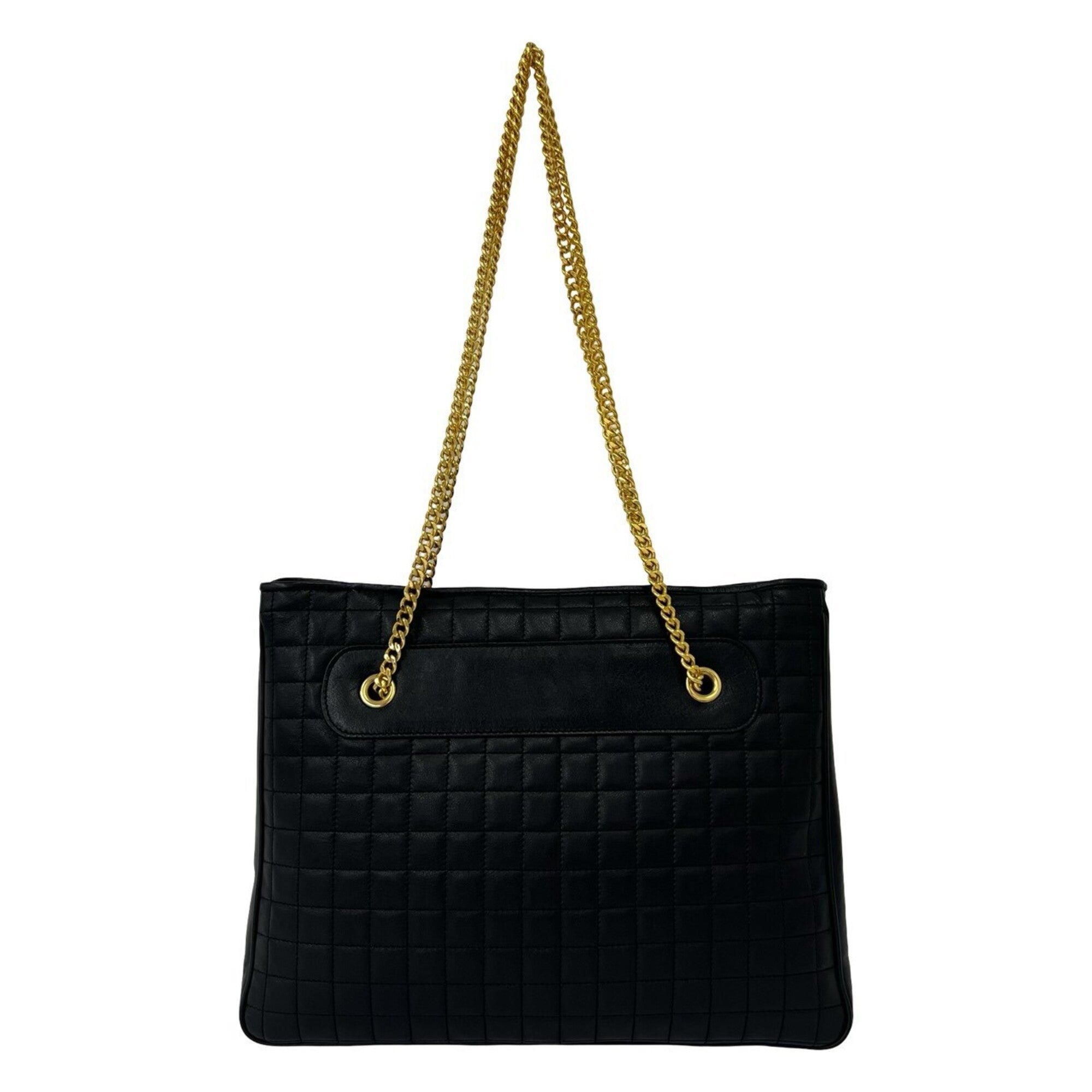 Celine Black Leather Shoulder Bag Tote Bag (Pre-Owned)