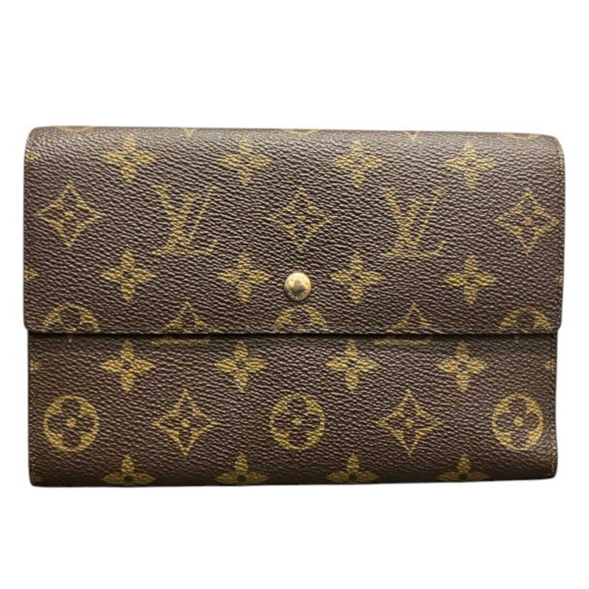Louis Vuitton Monogram Brown Monogram Long Wallet (Tri-Fold) (Pre-Owned)