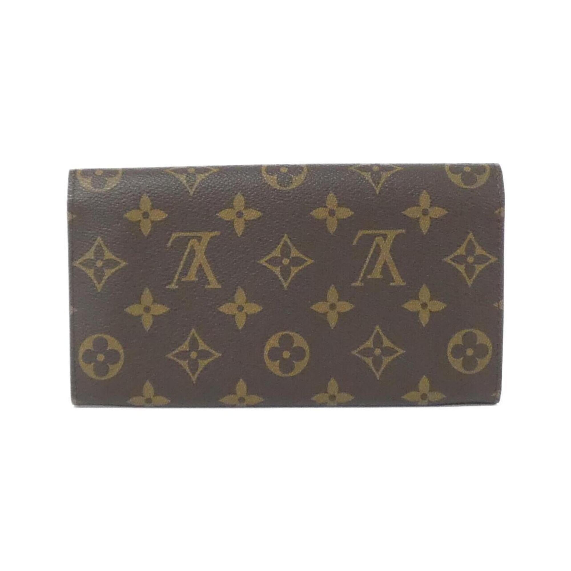 Louis Vuitton Brown Coated Canvas Long Wallet (Bi-Fold) (Pre-Owned)