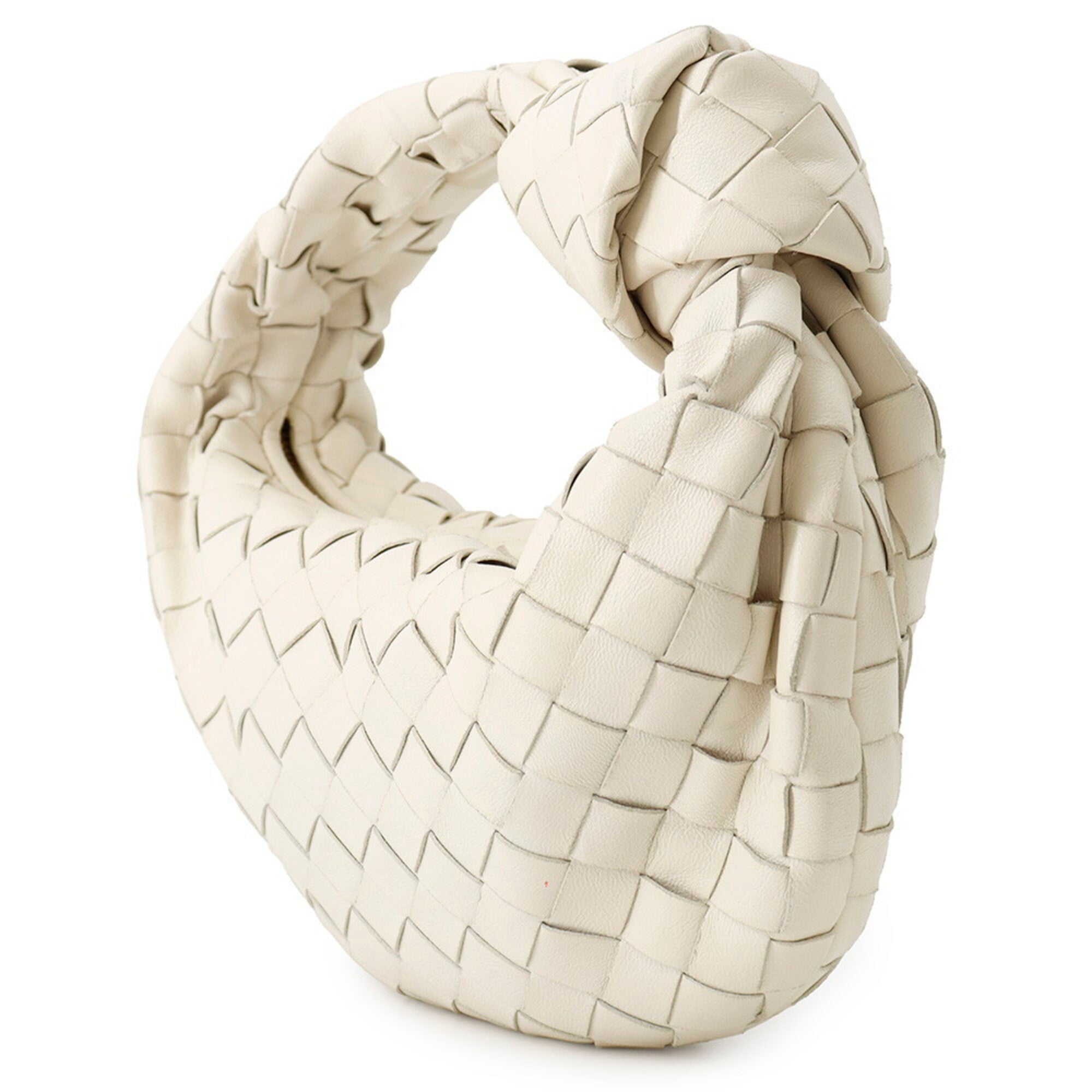 Bottega Veneta Intrecciato White Leather Handbag (Pre-Owned)
