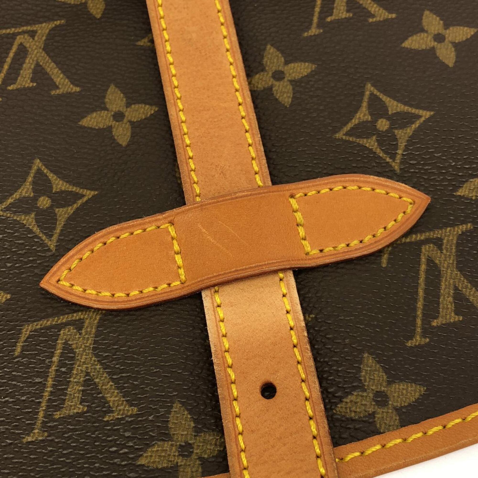 Louis Vuitton Marron Coated Canvas Shoulder Bag (Pre-Owned)