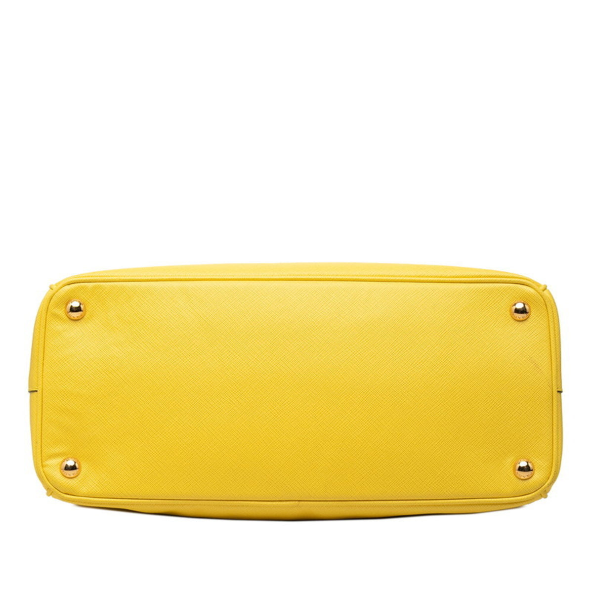 Prada Yellow Leather Handbag Shoulder Bag (Pre-Owned)
