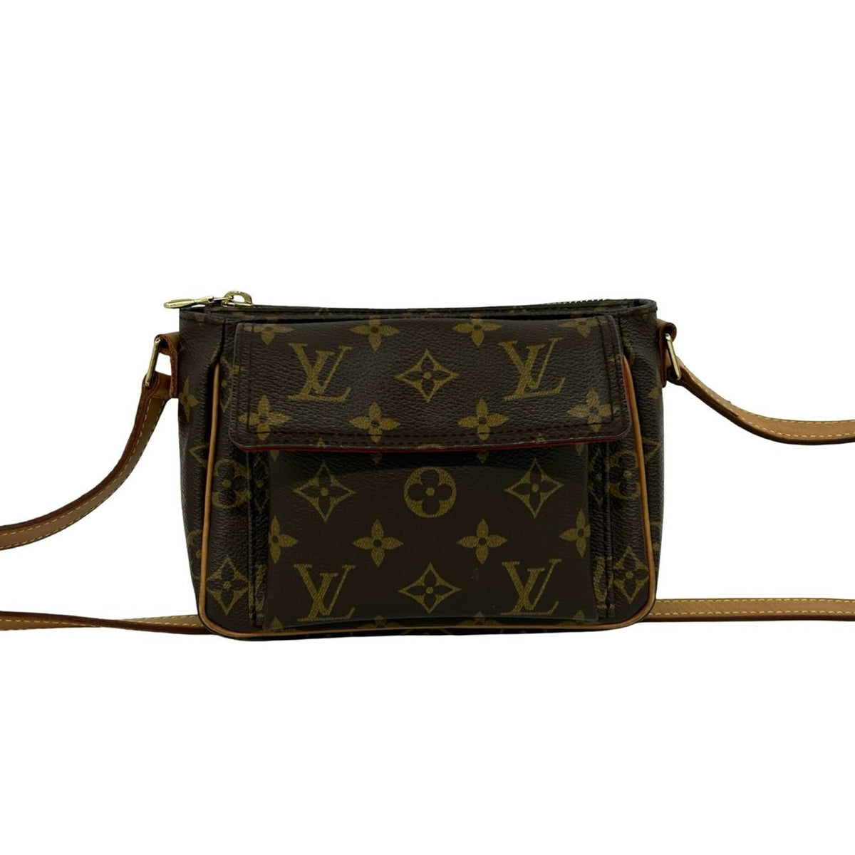 Louis Vuitton Brown Leather Pvc Pochette Shoulder Bag (Pre-Owned)