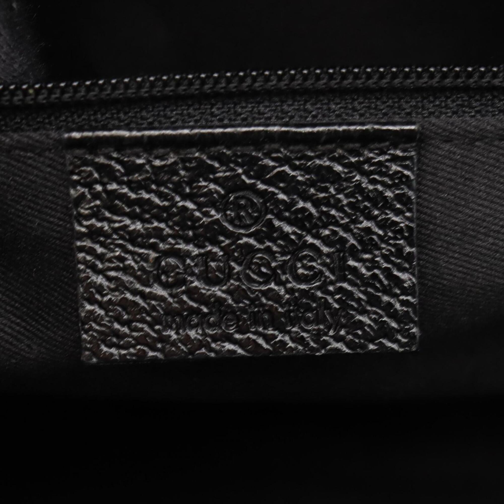 Gucci Black Canvas Leather Handbag (Pre-Owned)