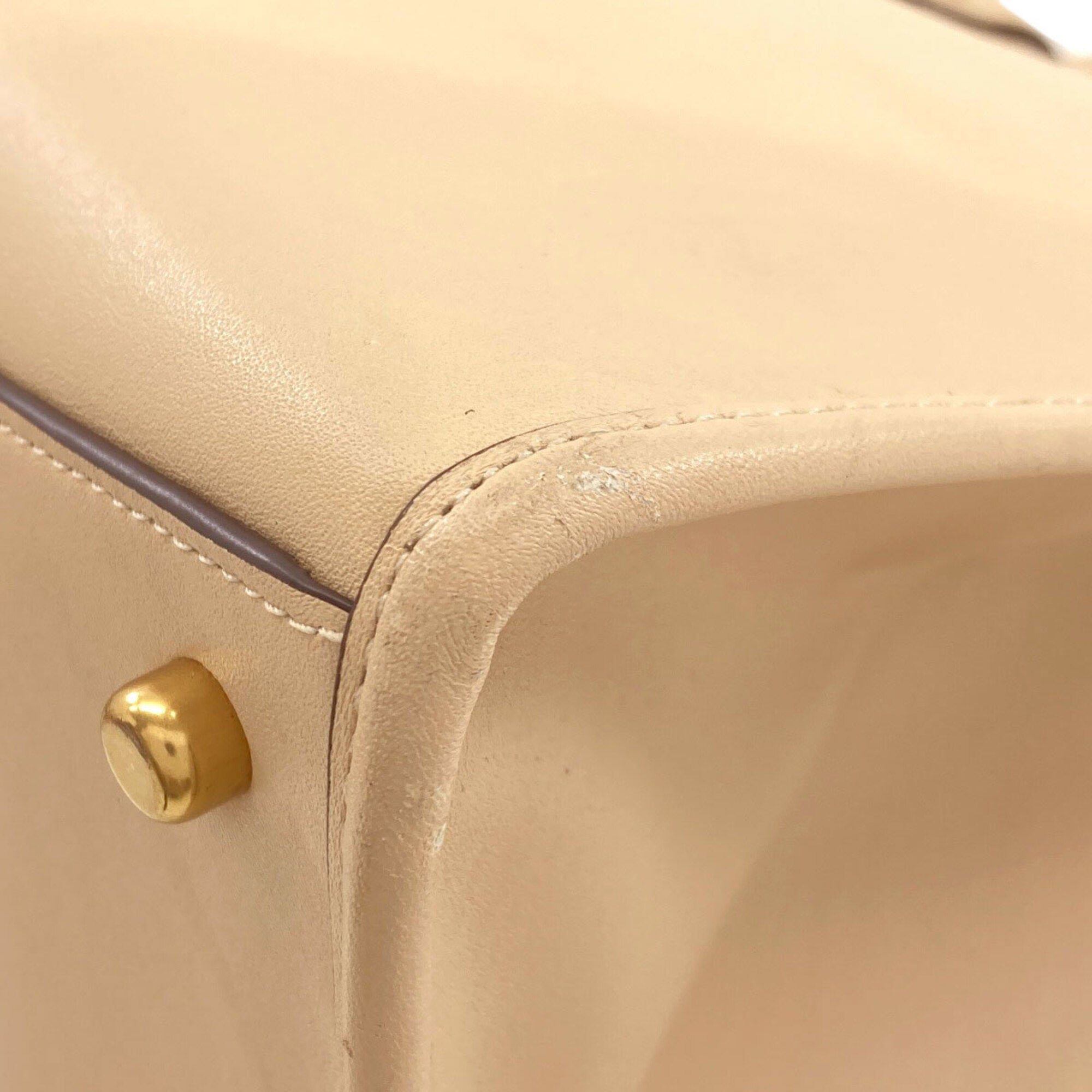 Coach Beige Leather Tote Bag (Pre-Owned)