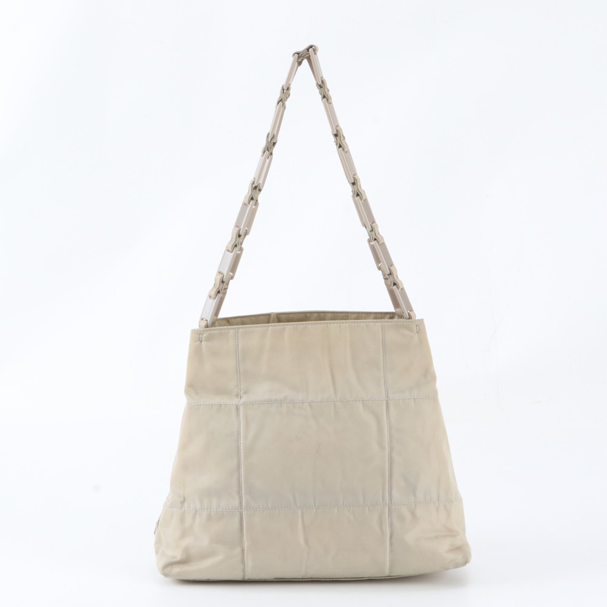 Prada Light Beige Tessuto Handbag Shoulder Bag (Pre-Owned)
