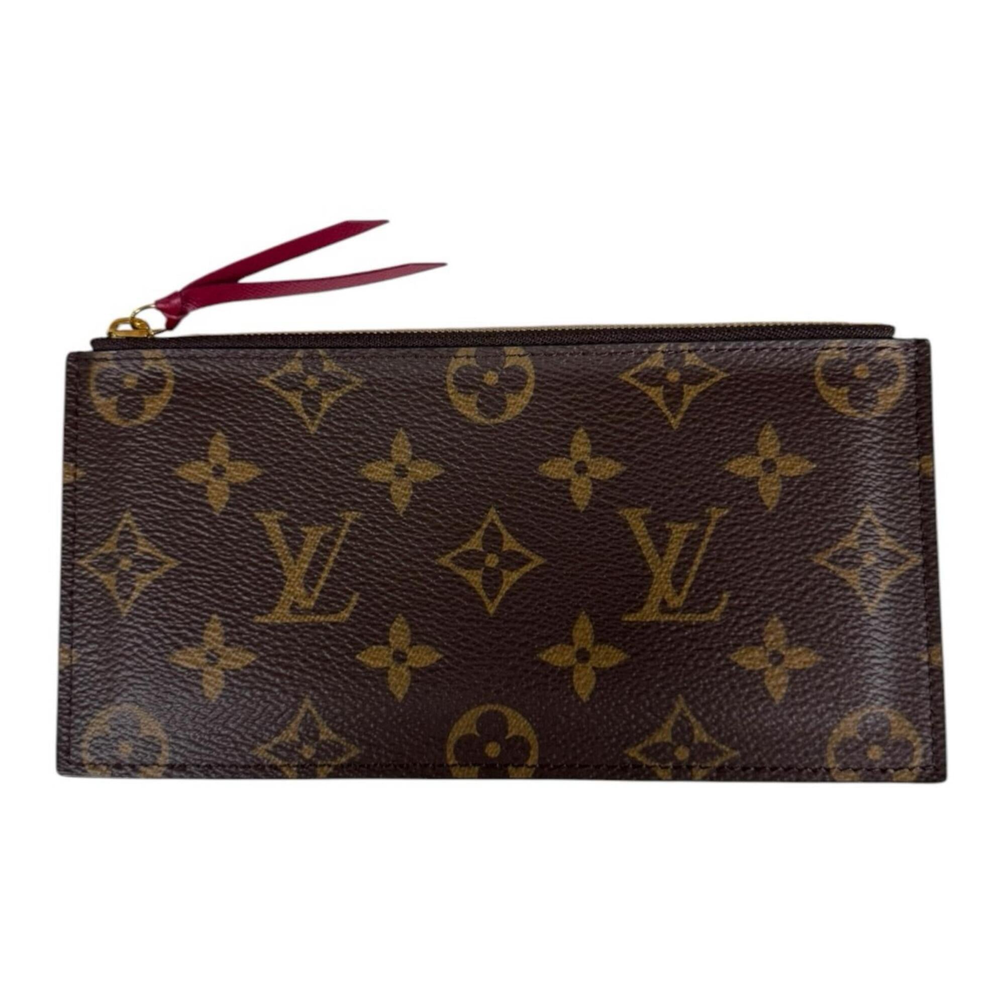 Louis Vuitton Brown Fuchsia Monogram Canvas Pochette Pouch Shoulder Bag (Pre-Owned)