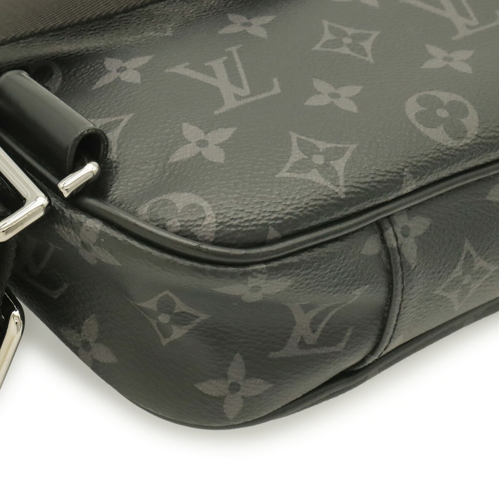 Louis Vuitton Black Gray Monogram Eclipse Canvas Leather Clutch Bag Pouch Sling Bag (Pre-Owned)