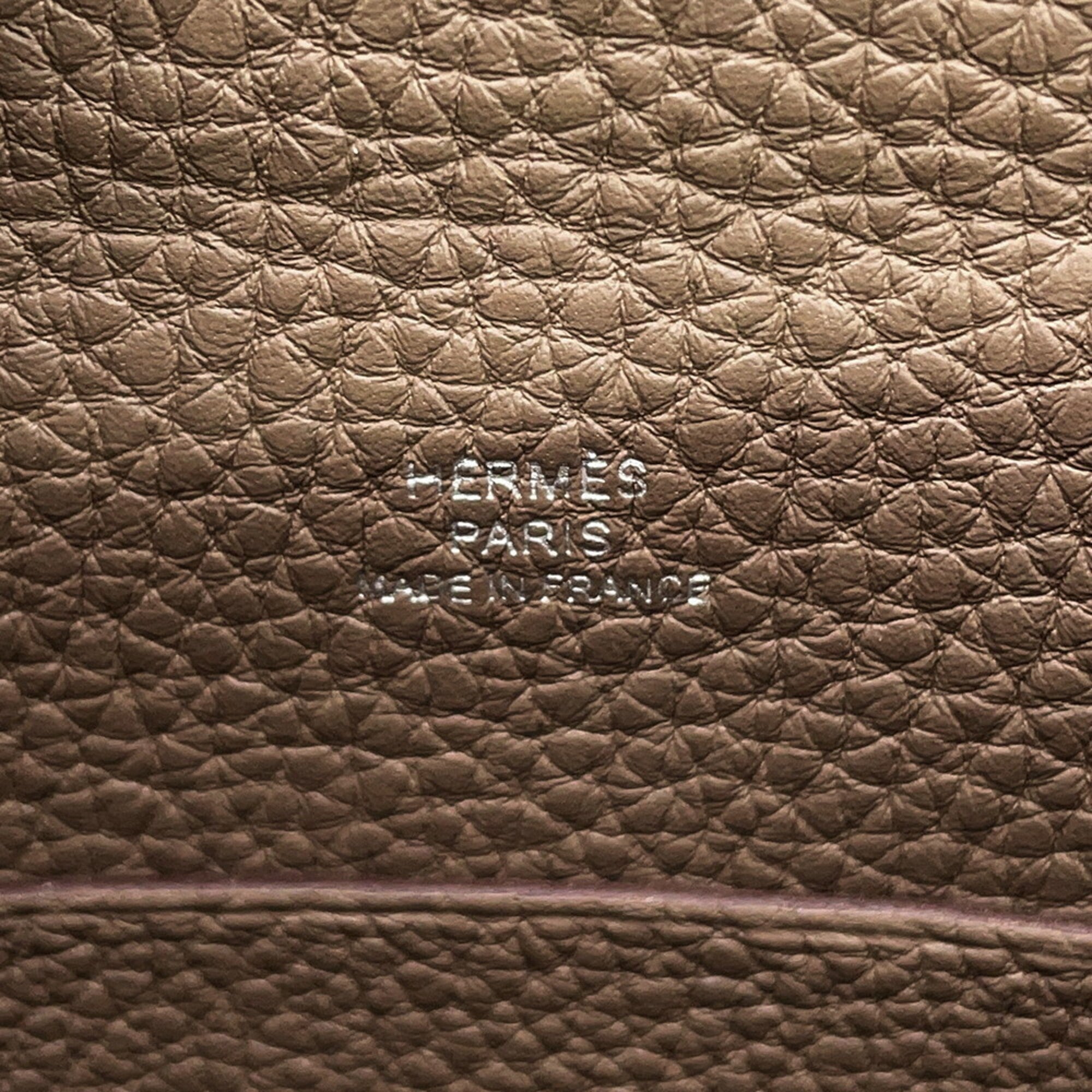 Hermes Etoupe Gray Togo Leather Handbag Shoulder Bag (Pre-Owned)