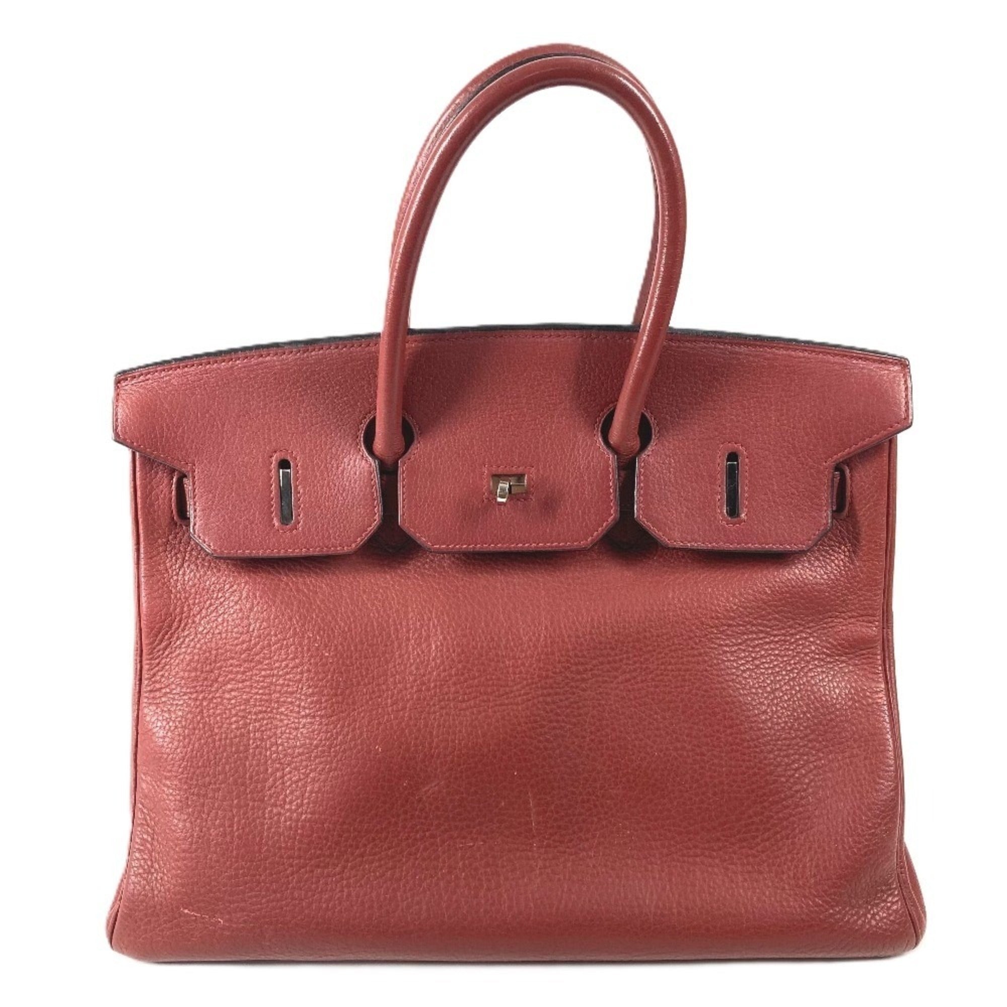 Hermes Red Color Rouge H Ardennes Leather Handbag Tote Bag (Pre-Owned)