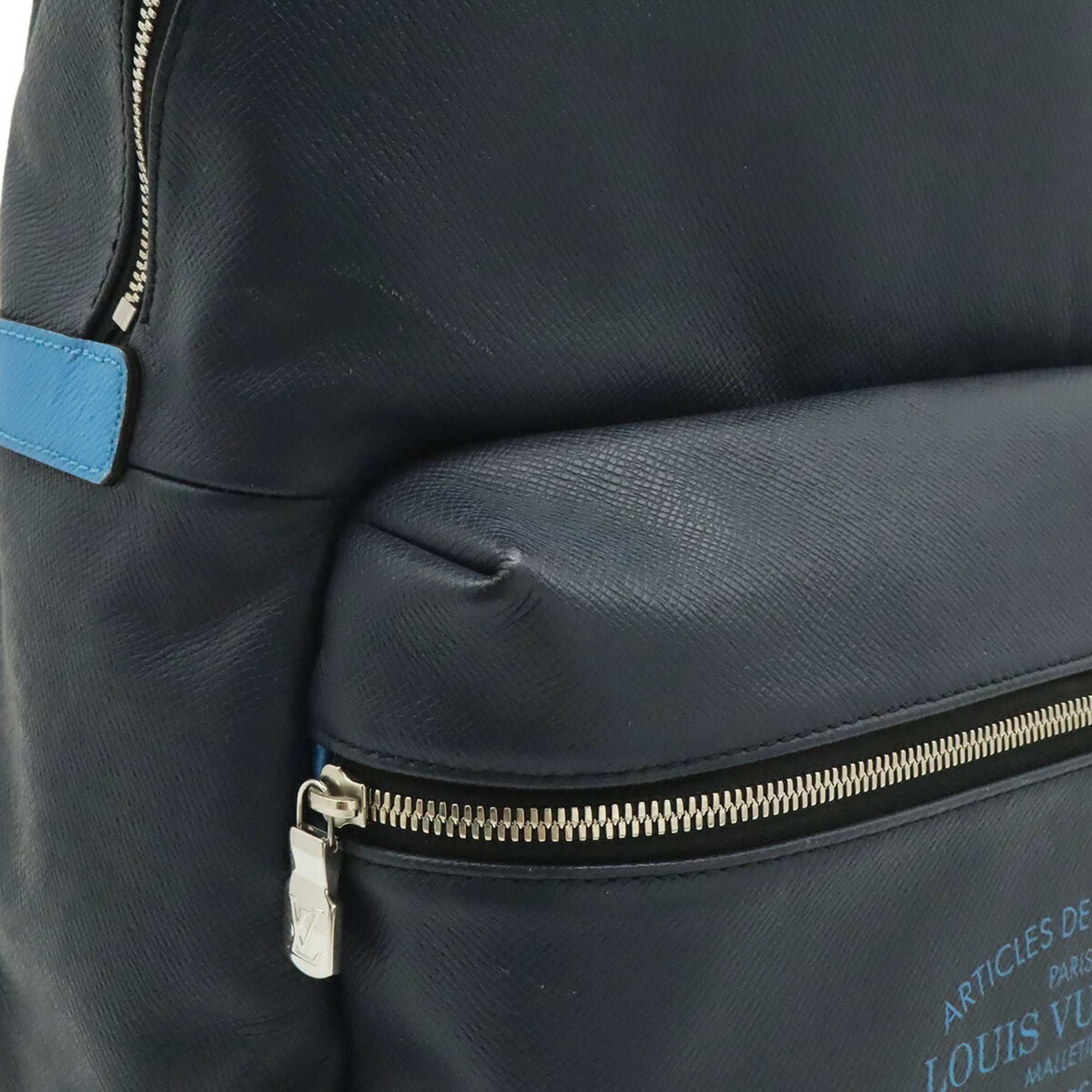 Louis Vuitton Blue Navy Taiga Leather Backpack (Pre-Owned)
