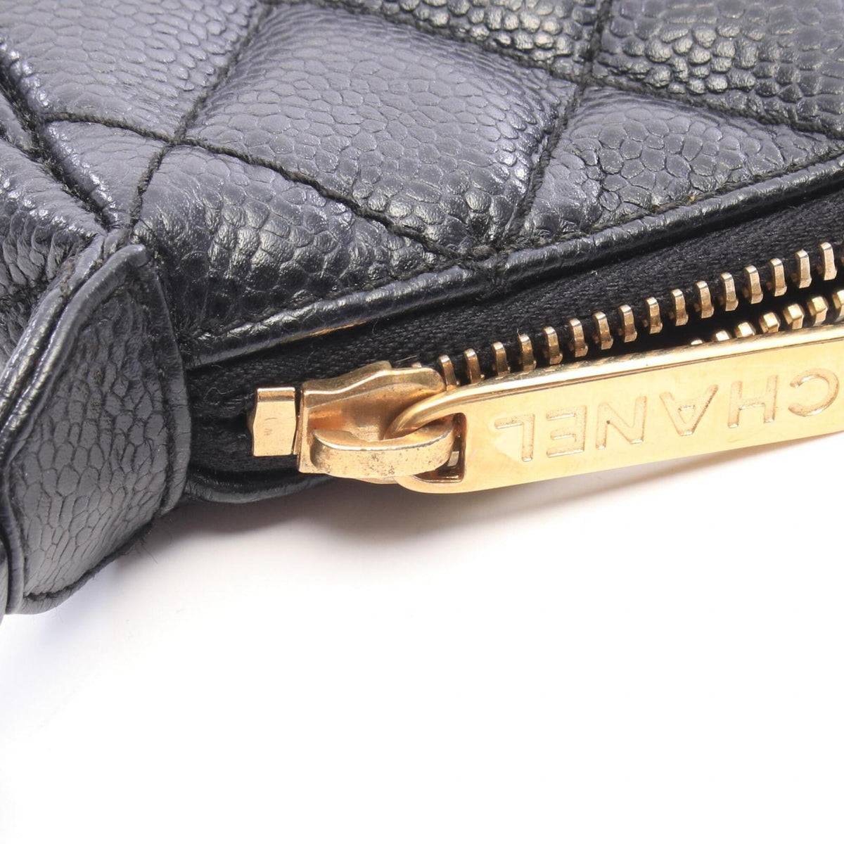 Chanel Black Grained Calfskin Handbag Shoulder Bag (Pre-Owned)