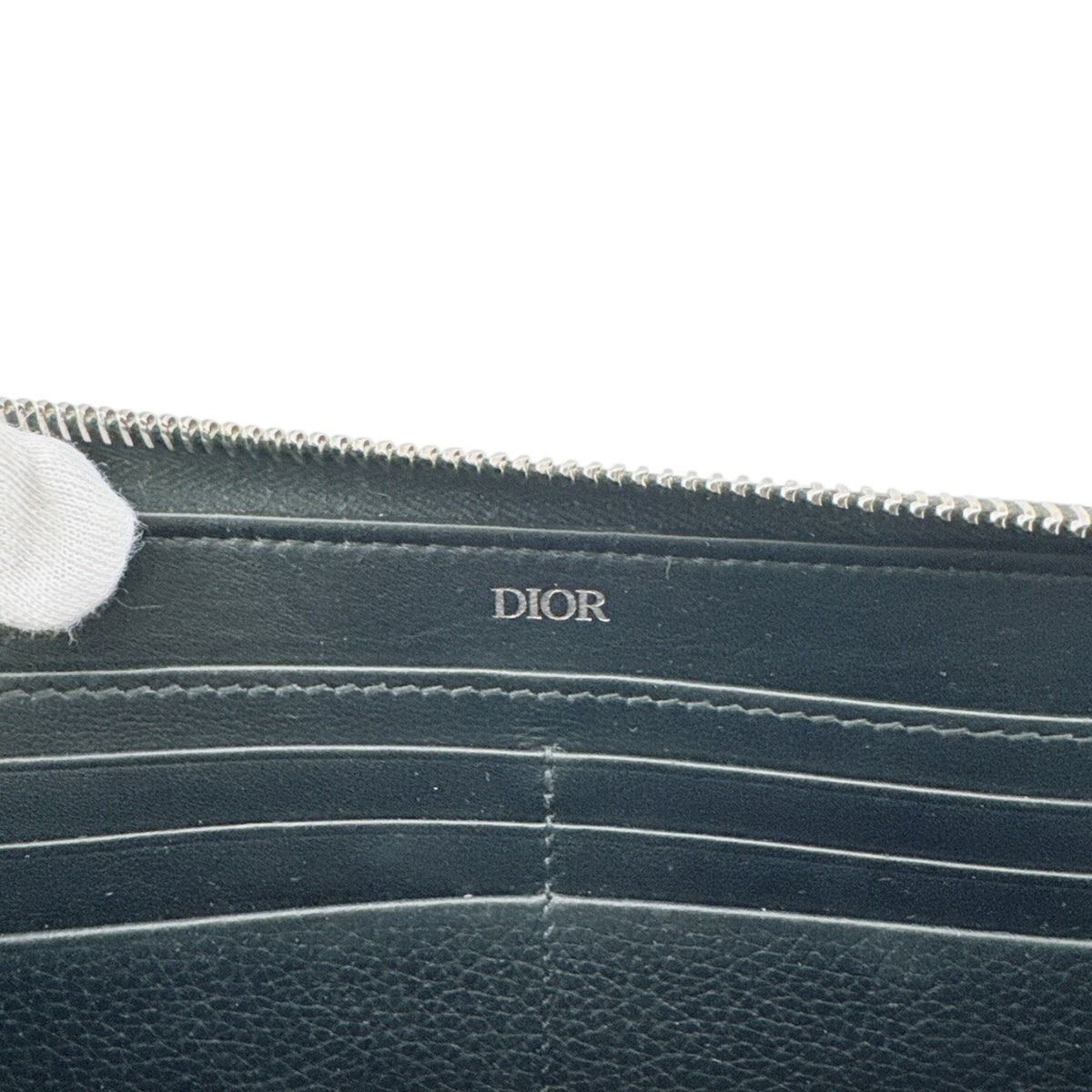 Christian Dior Black Leather Long Wallet (Bi-Fold) (Pre-Owned)