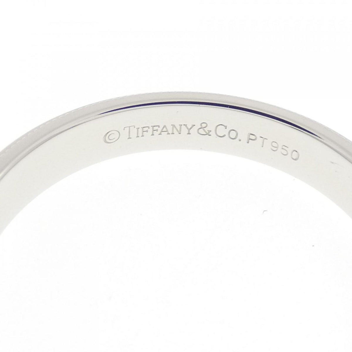 Tiffany Platinum Platinum 950 Band Ring (Pre-Owned)