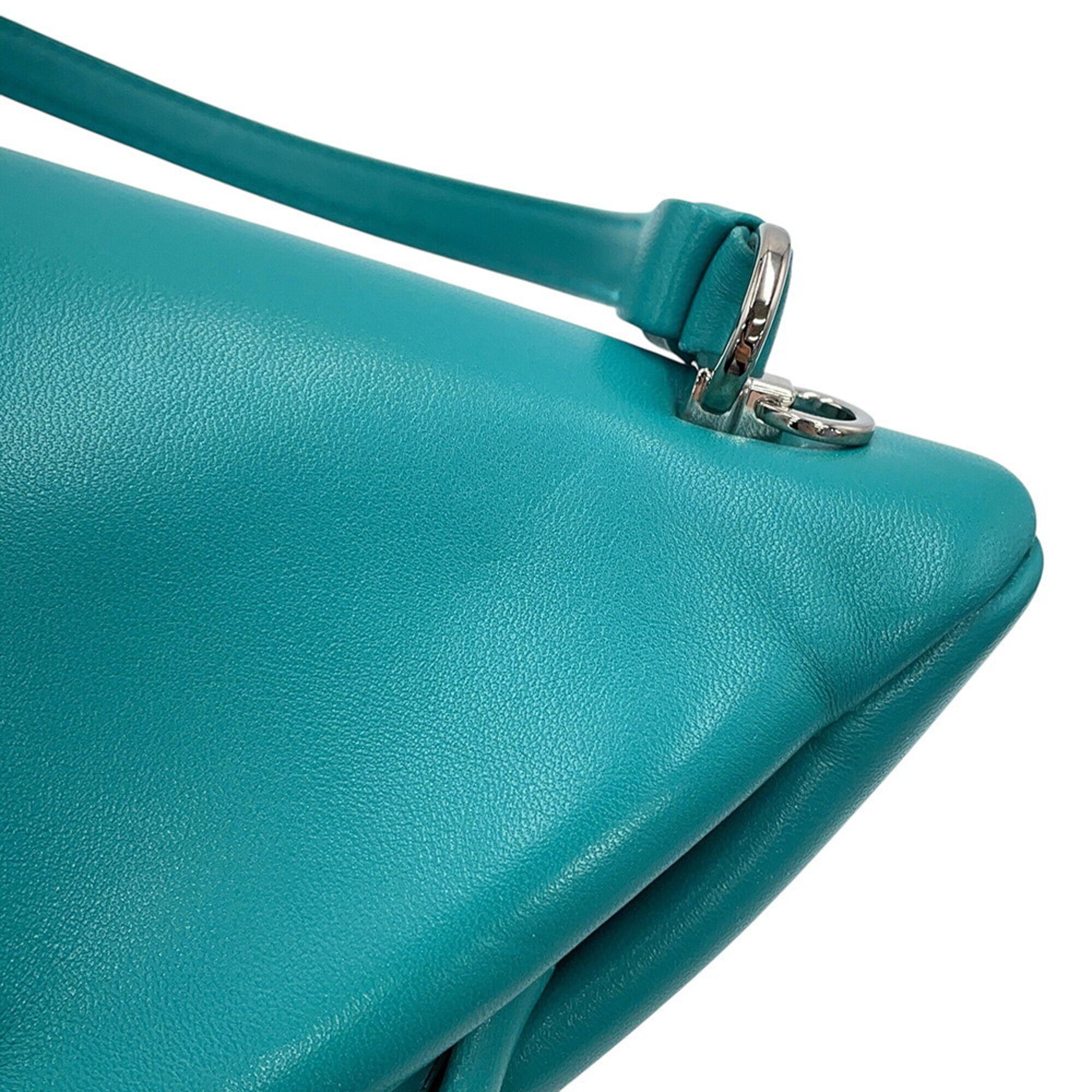 Prada Green Turquoise Leather Handbag (Pre-Owned)