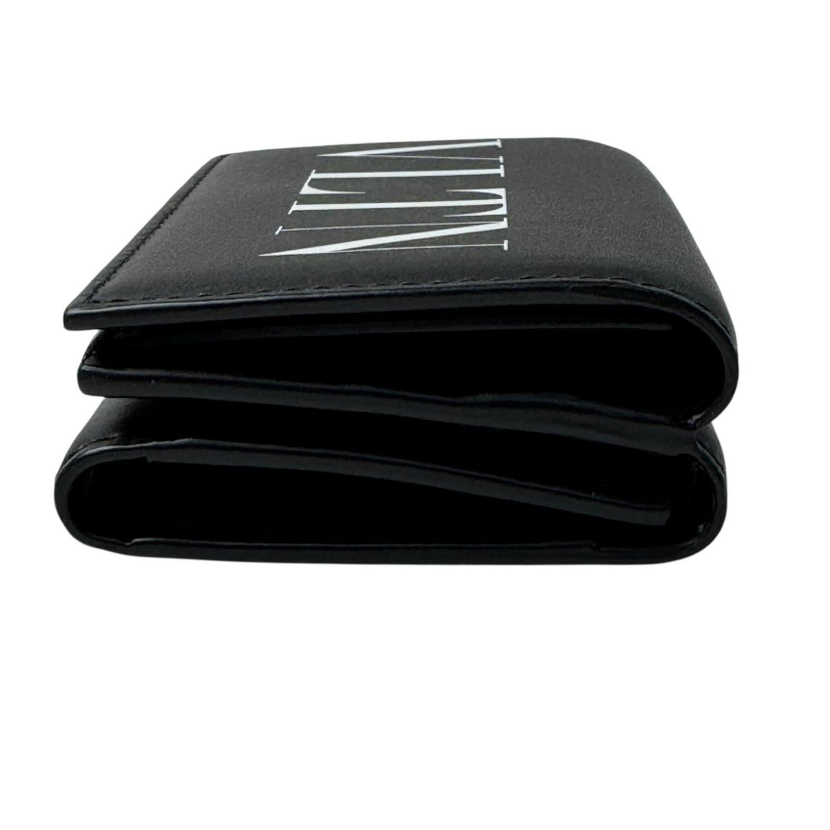 Valentino Garavani Black Leather Wallet (Tri-Fold) (Pre-Owned)