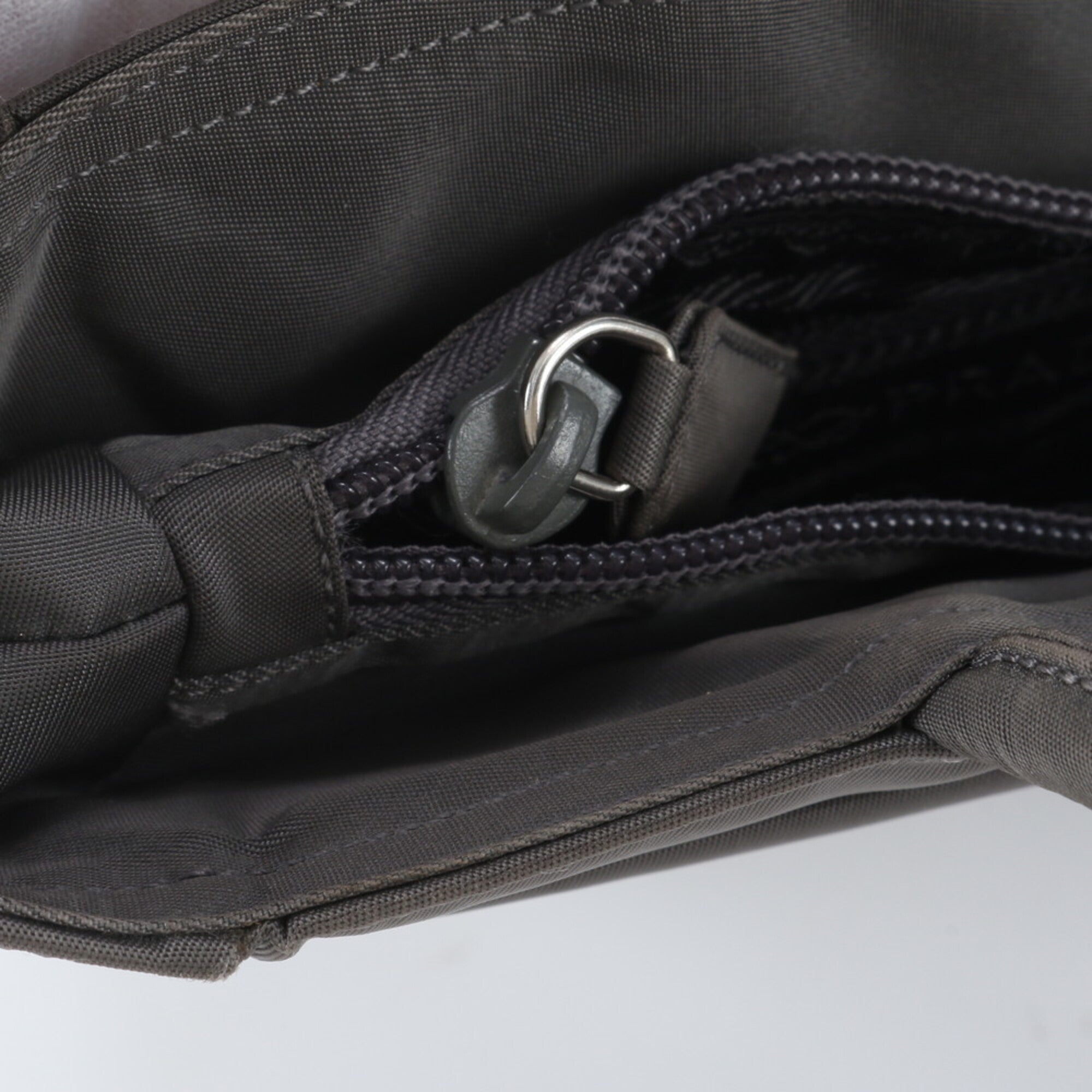 Prada Gray Nylon Handbag Tote Bag (Pre-Owned)